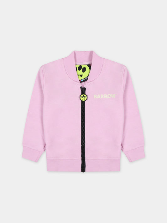 Felpa rosa per neonati con logo,Barrow,F3BKNGJK113 BW014