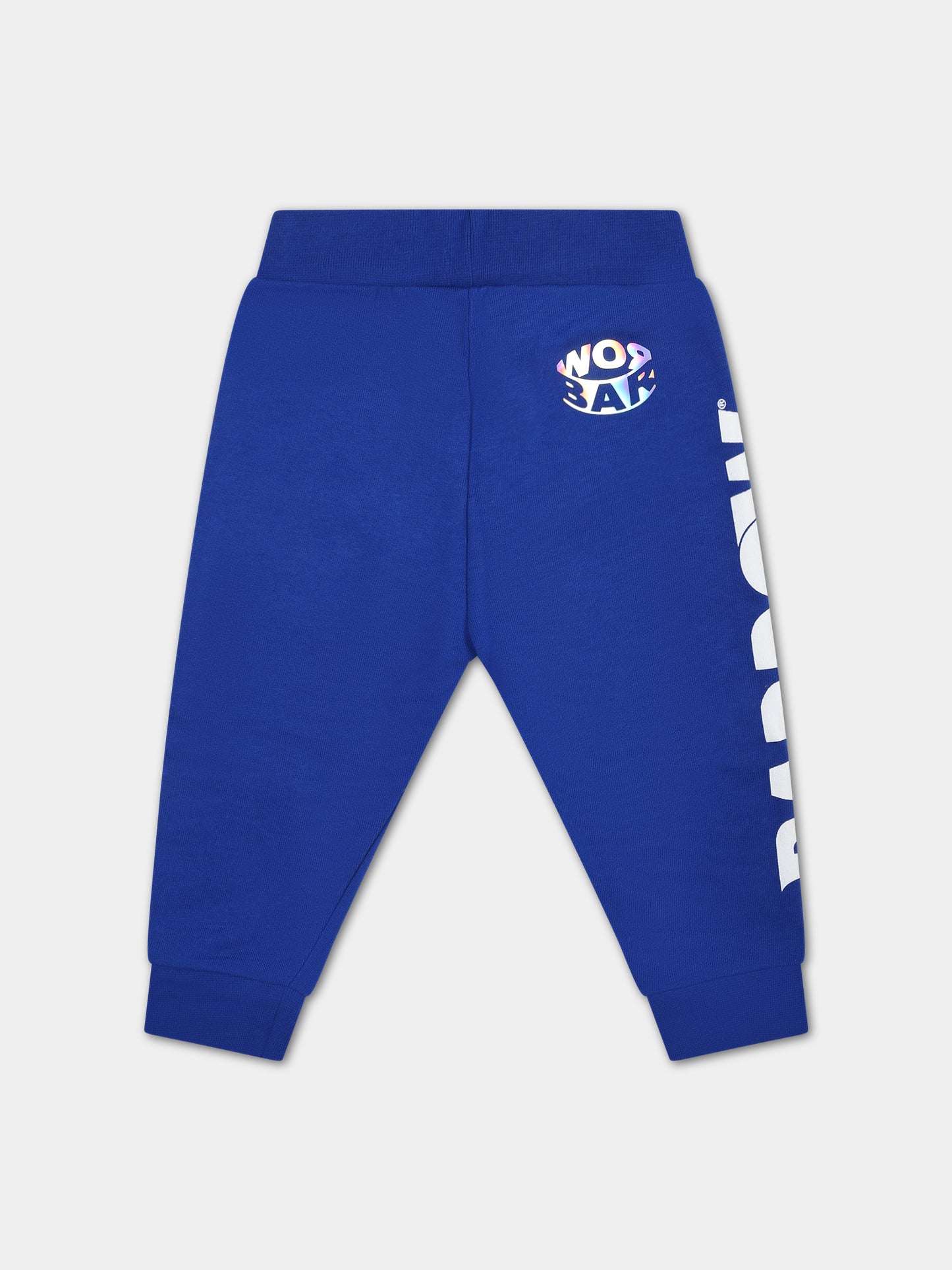 Pantaloni blu per neonati con logo,Barrow,F3BKUNFP129 BW013