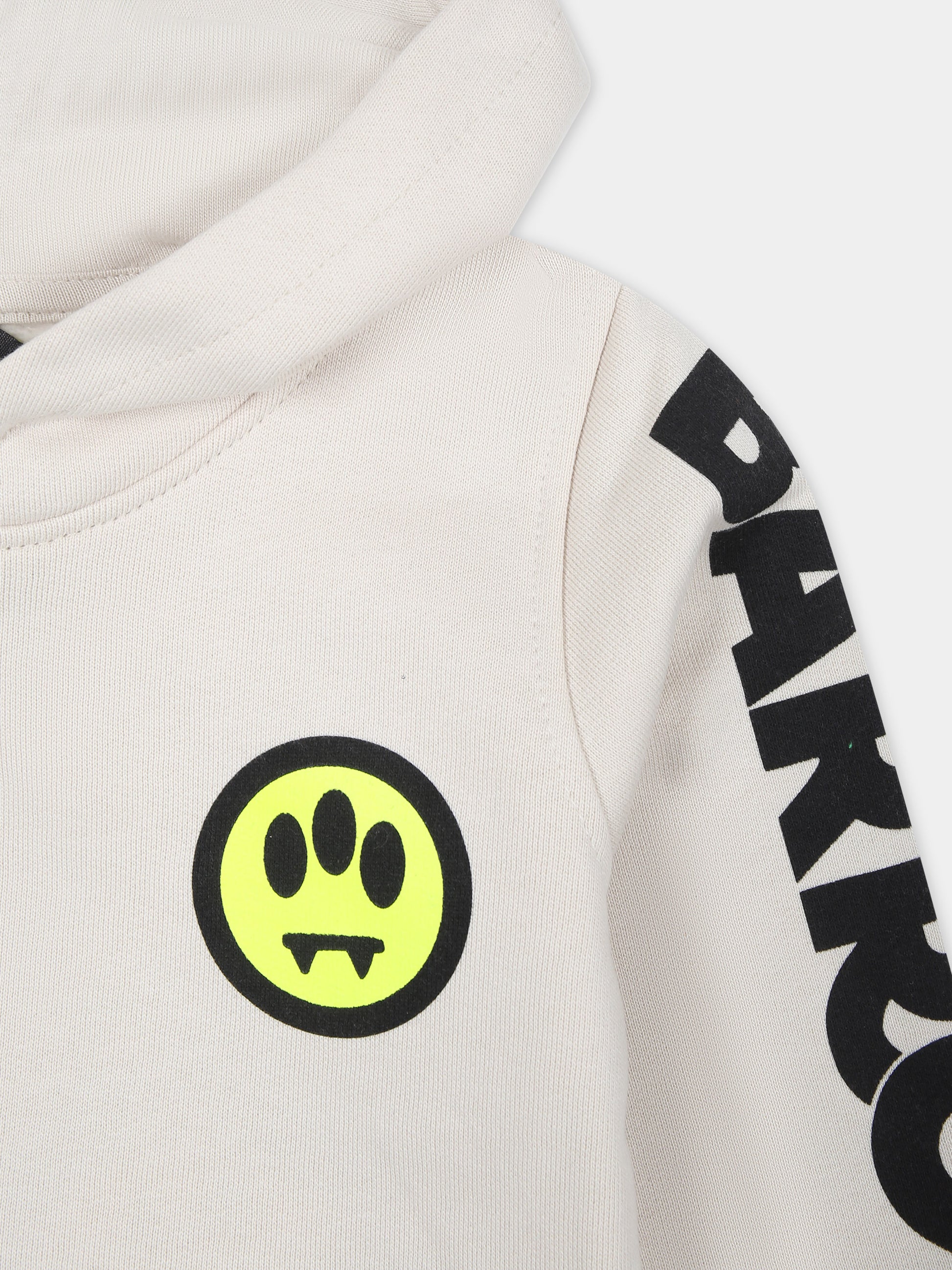 Felpa beige per neonati con logo,Barrow,F3BKUNHS127 BW009