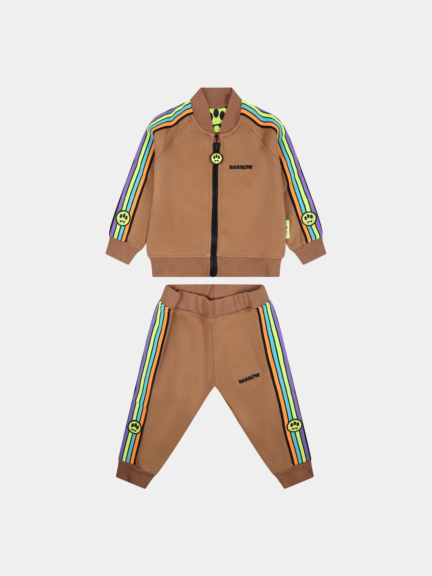 Completo marrone per neonato con logo,Barrow,F3BKUNTP104 924