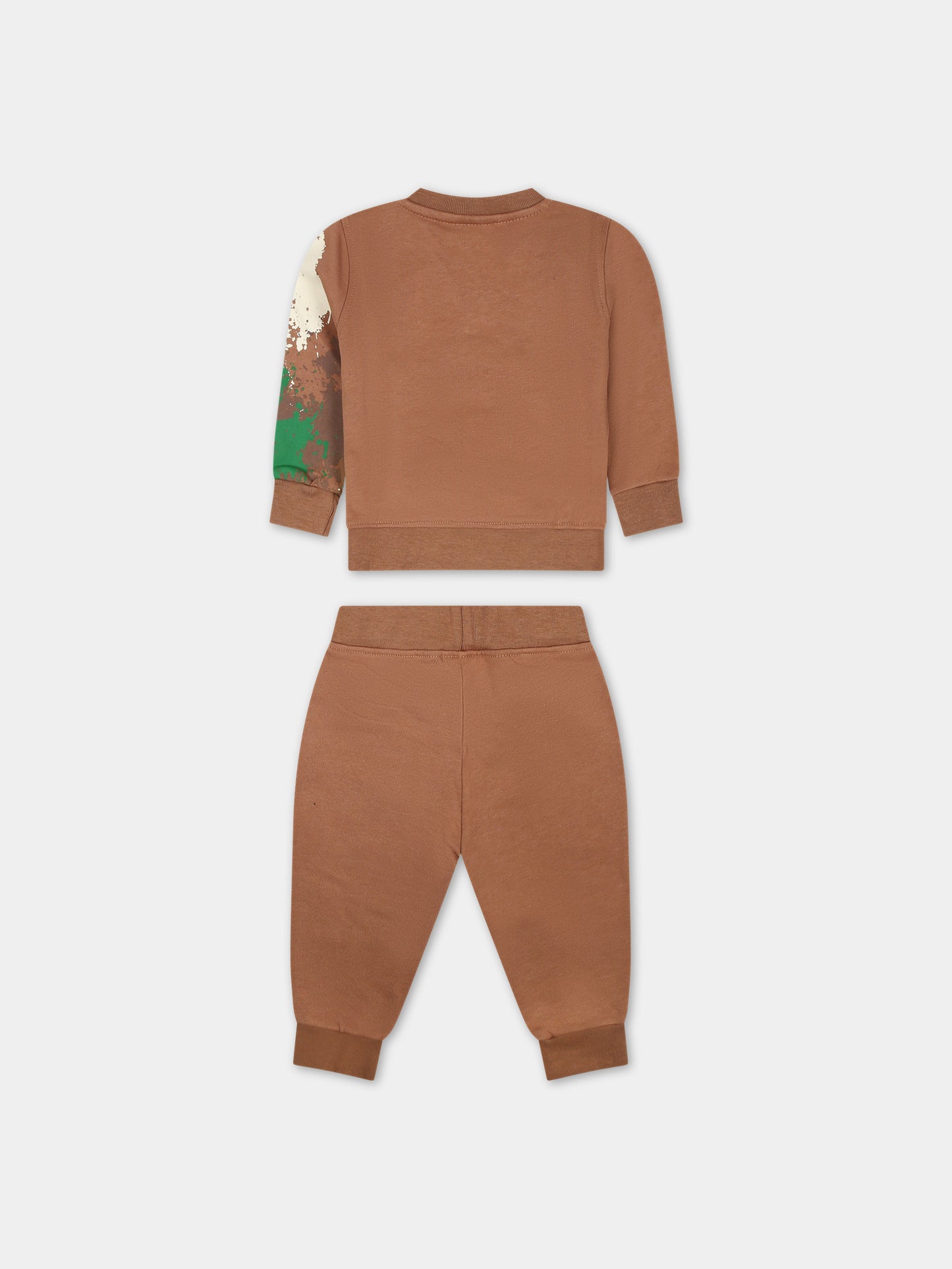 Completo marrone per neonato con logo,Barrow,F3BKUNTP134 924