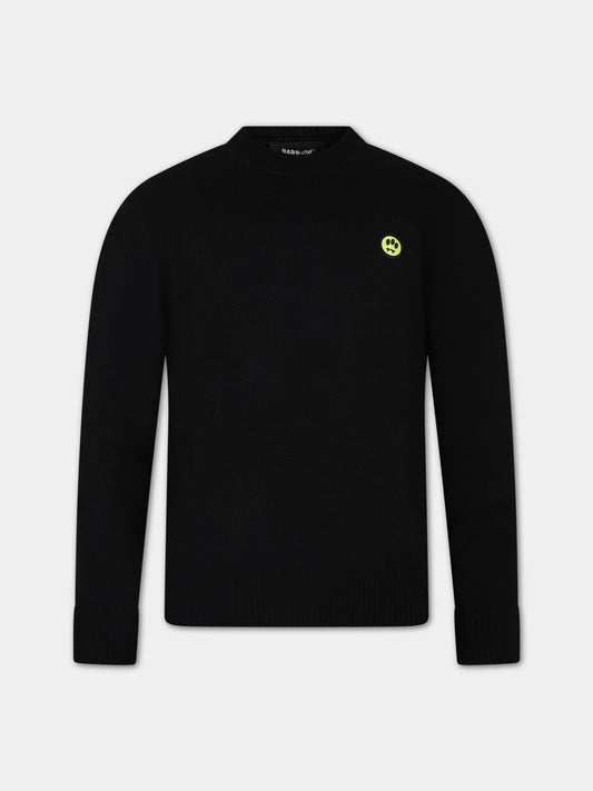 Maglione nero per bambini con smile,Barrow,F3BKJUJP037 110