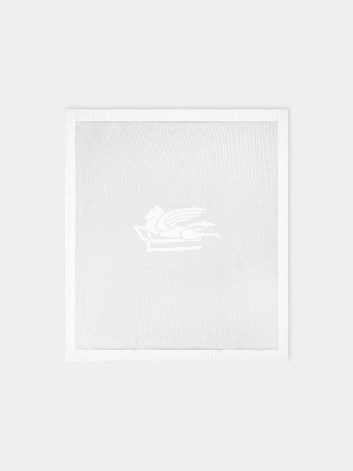 Coperta grigia per neonati con Pegaso,Etro,GU0570 X0006 900