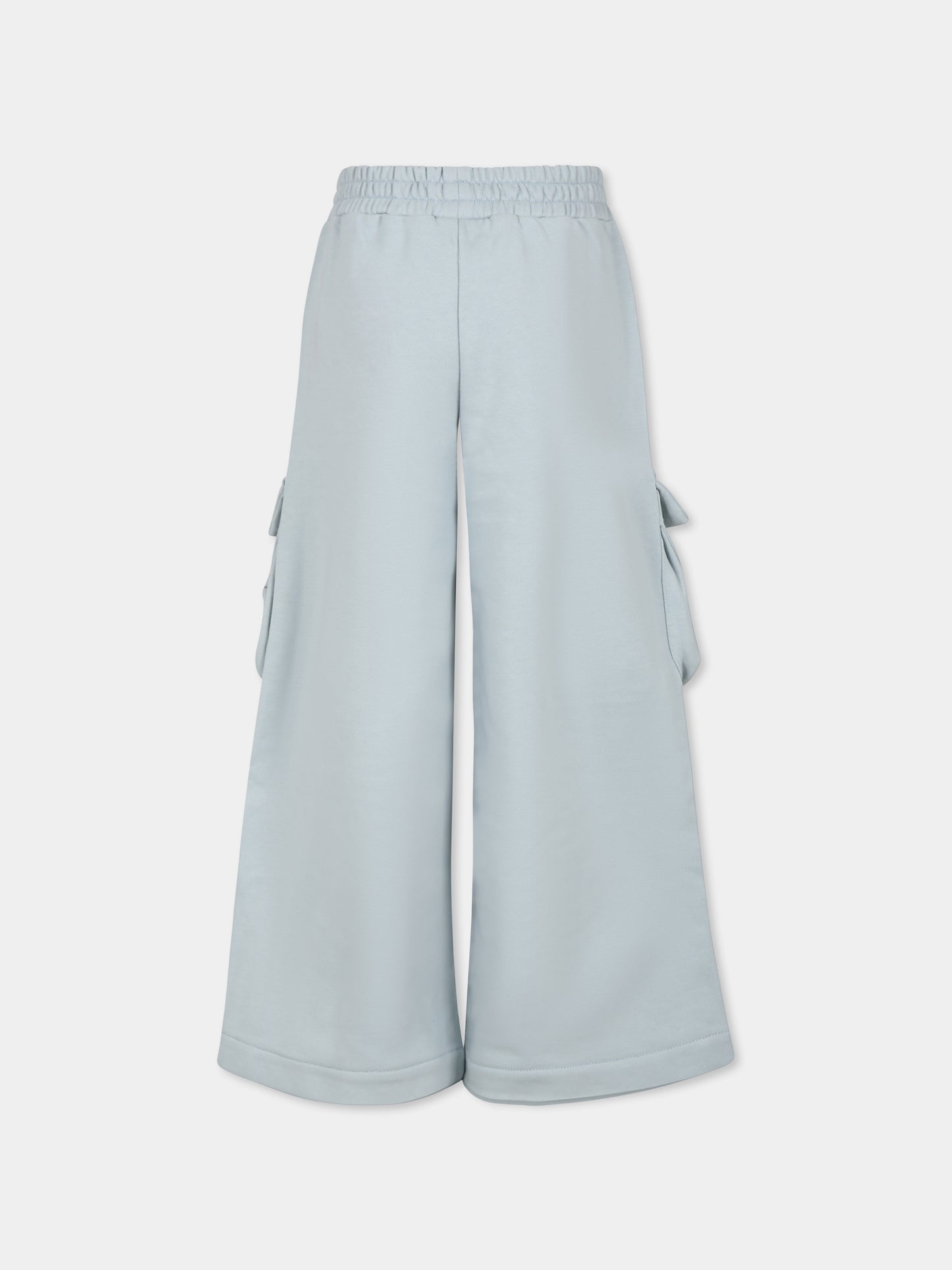Pantaloni celesti per bambini con FF,Fendi Kids,JFF302 5V0 F08S8