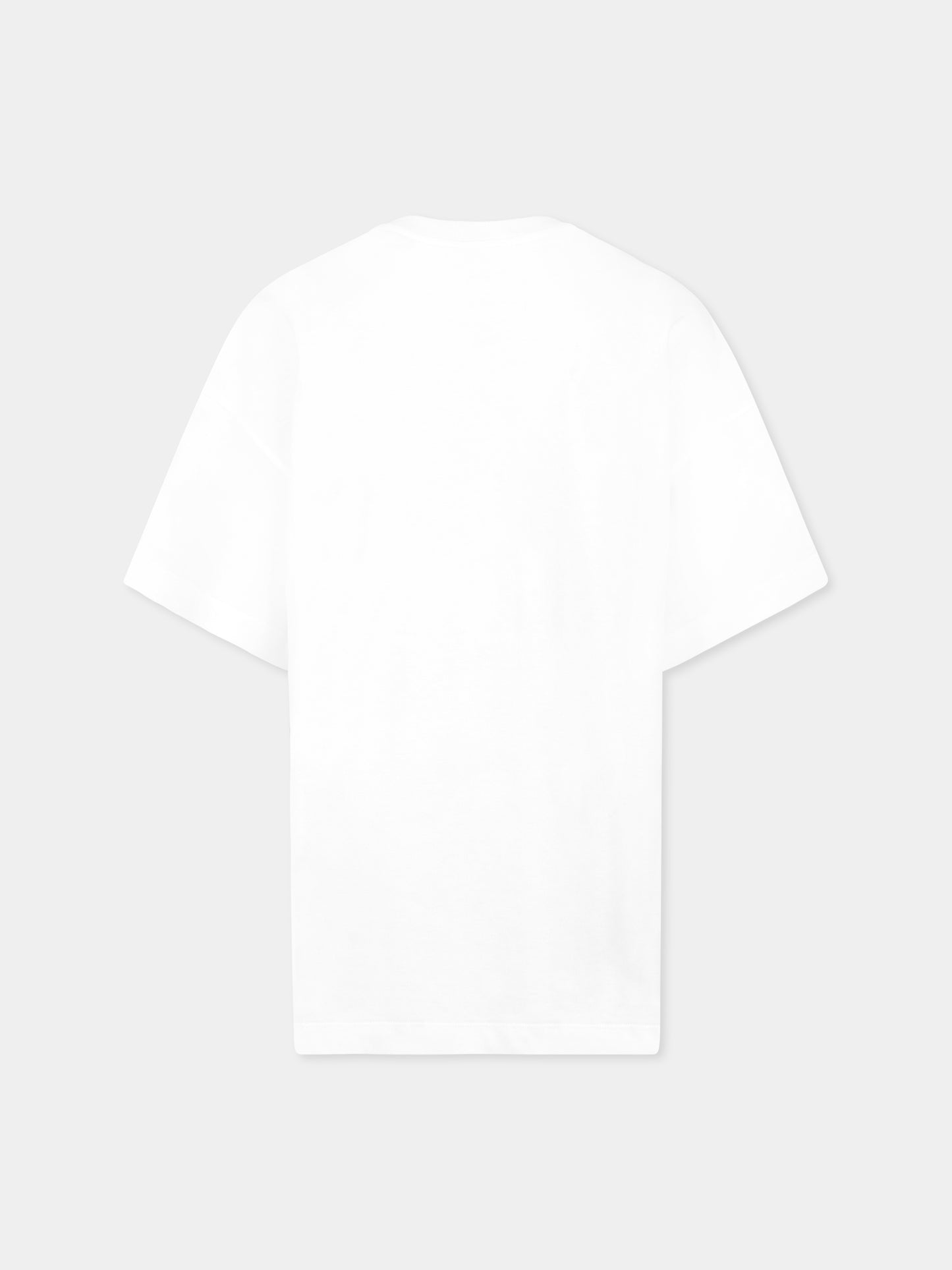 T-shirt bianca per bambino con stampa orsetto Fendi