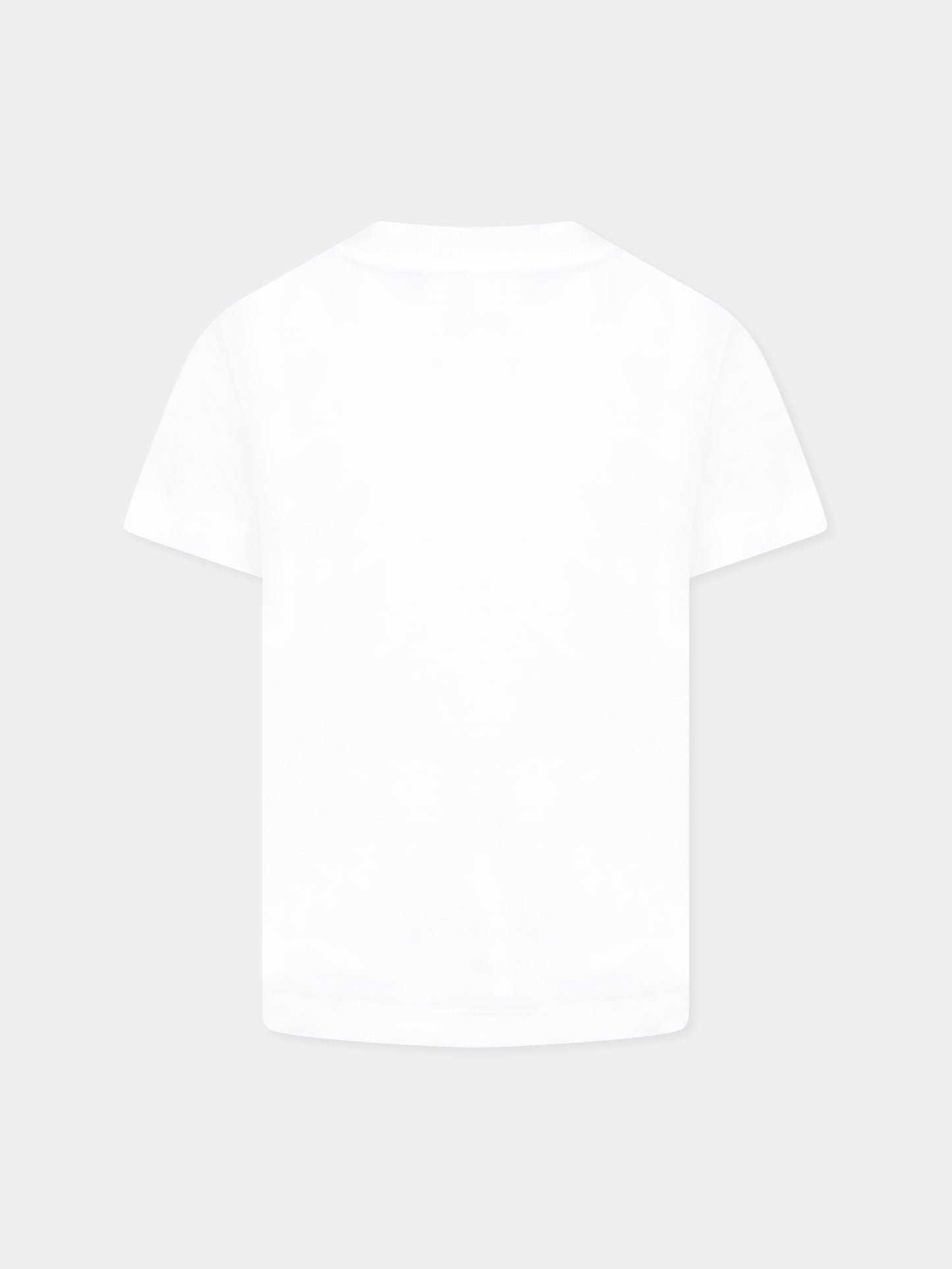 T-shirt bianca per bambina con coniglio Fendi