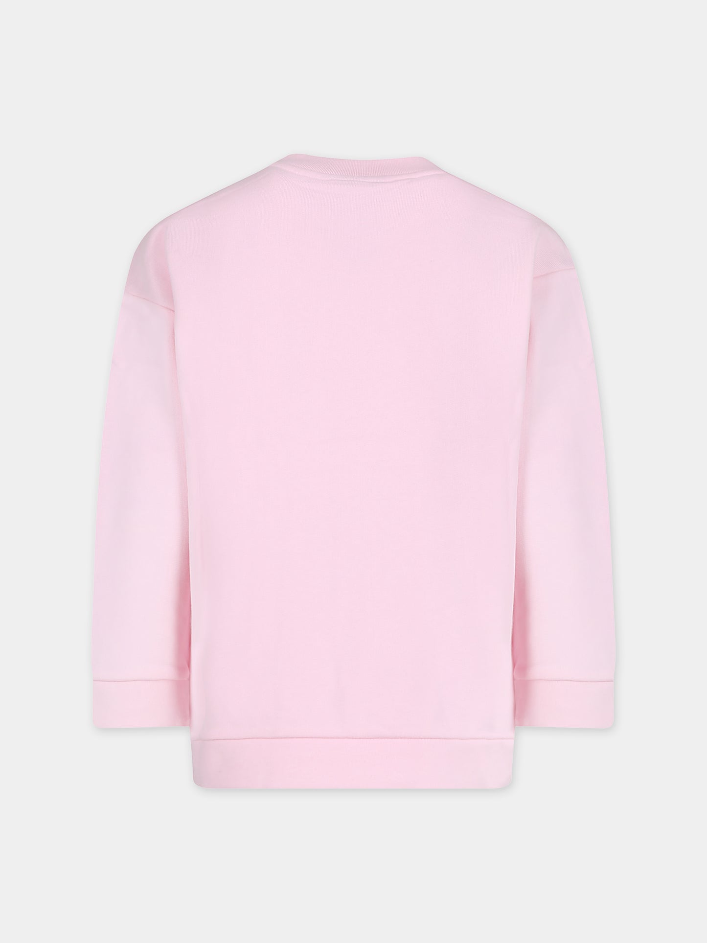 Felpa rosa per bambina con logo Fendi,Fendi Kids,JUH077 5V0 F0QE5