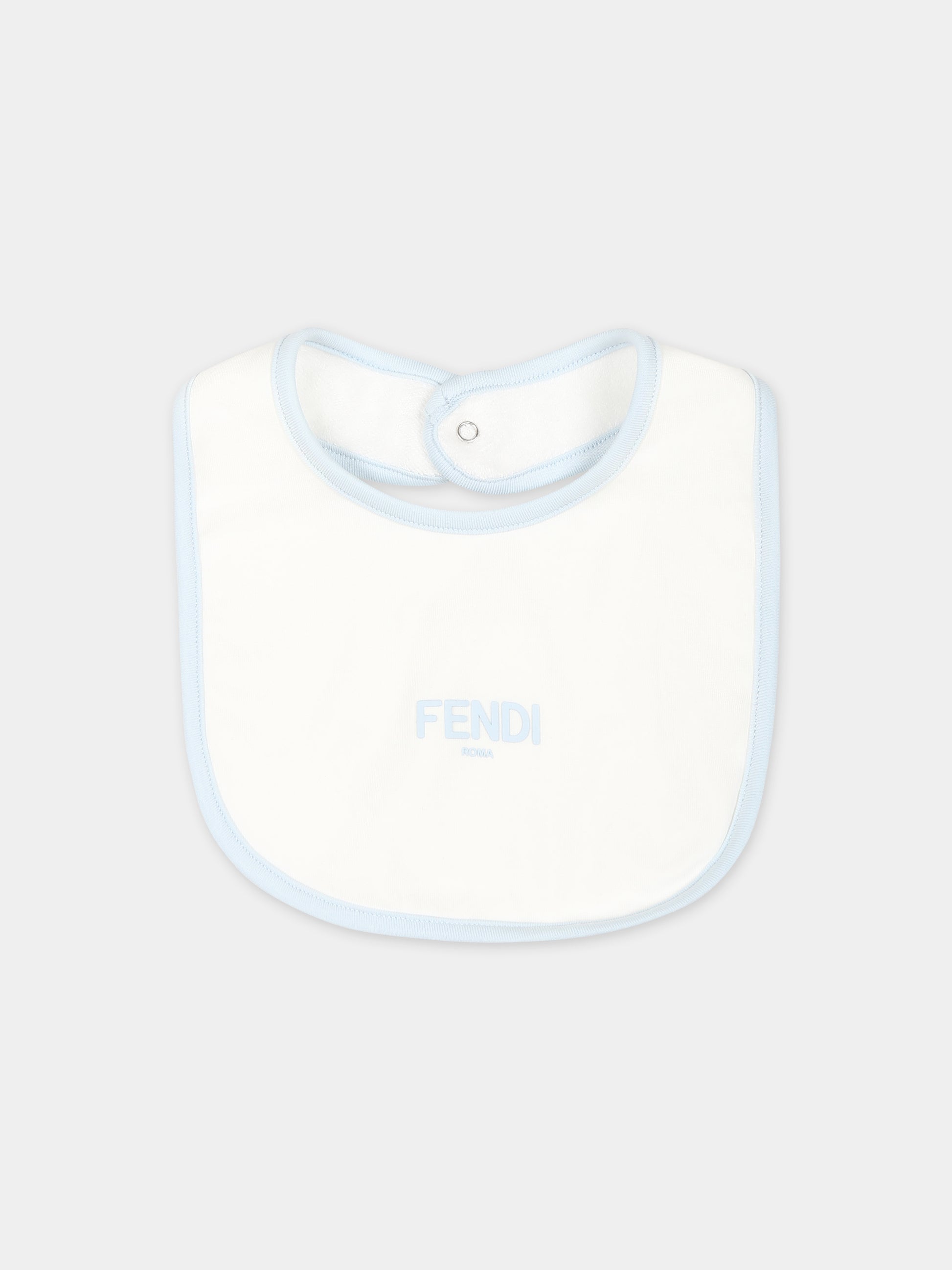 Set tutina celeste per neonato con stemma Fendi,Fendi Kids,BUK120 ST8 F19J4