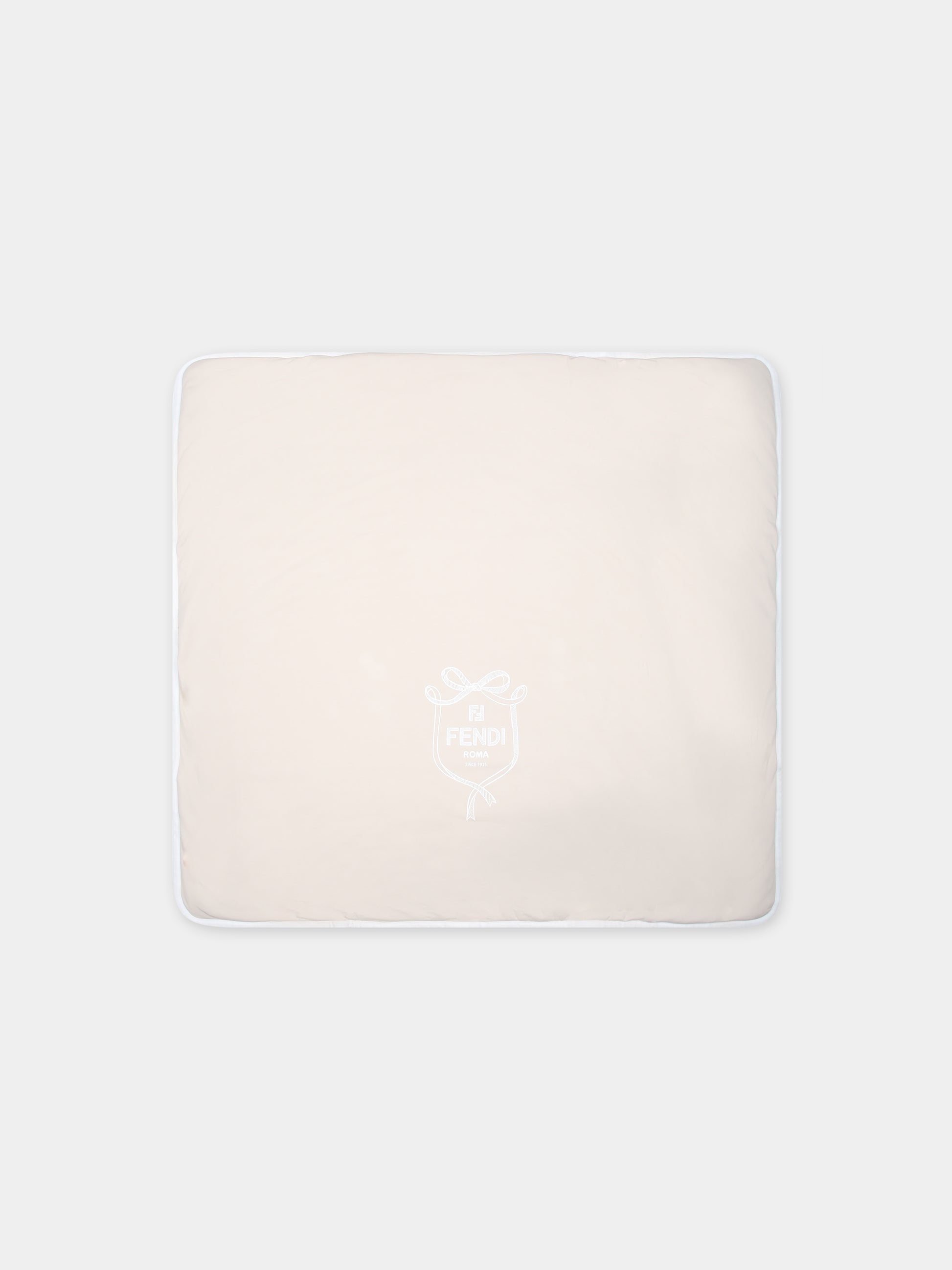 Coperta beige per neonati con logo Fendi,Fendi Kids,BUJ280 ST8 F19J5