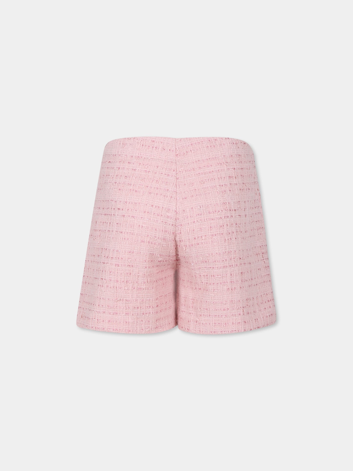 Shorts rosa per bambina con Medusa,Versace,1016350 1A10914 1PT20