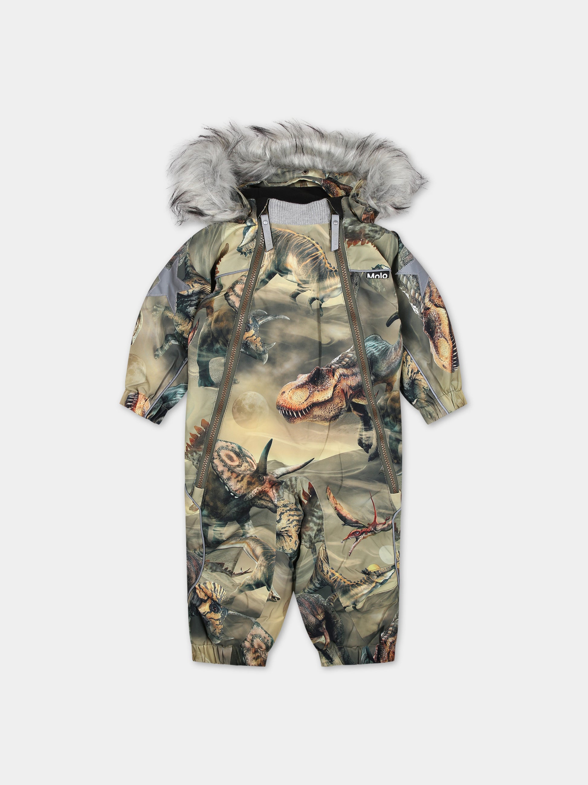 Tuta da neve multicolor per bambino con stampa e logo,Molo,5W23N104 6848