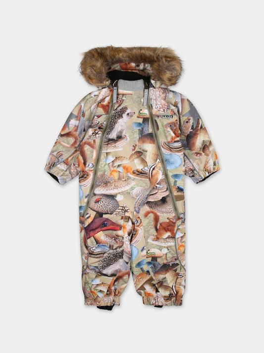 Tuta da neve multicolor per neonato con stampa e logo,Molo,5W23N104  6853