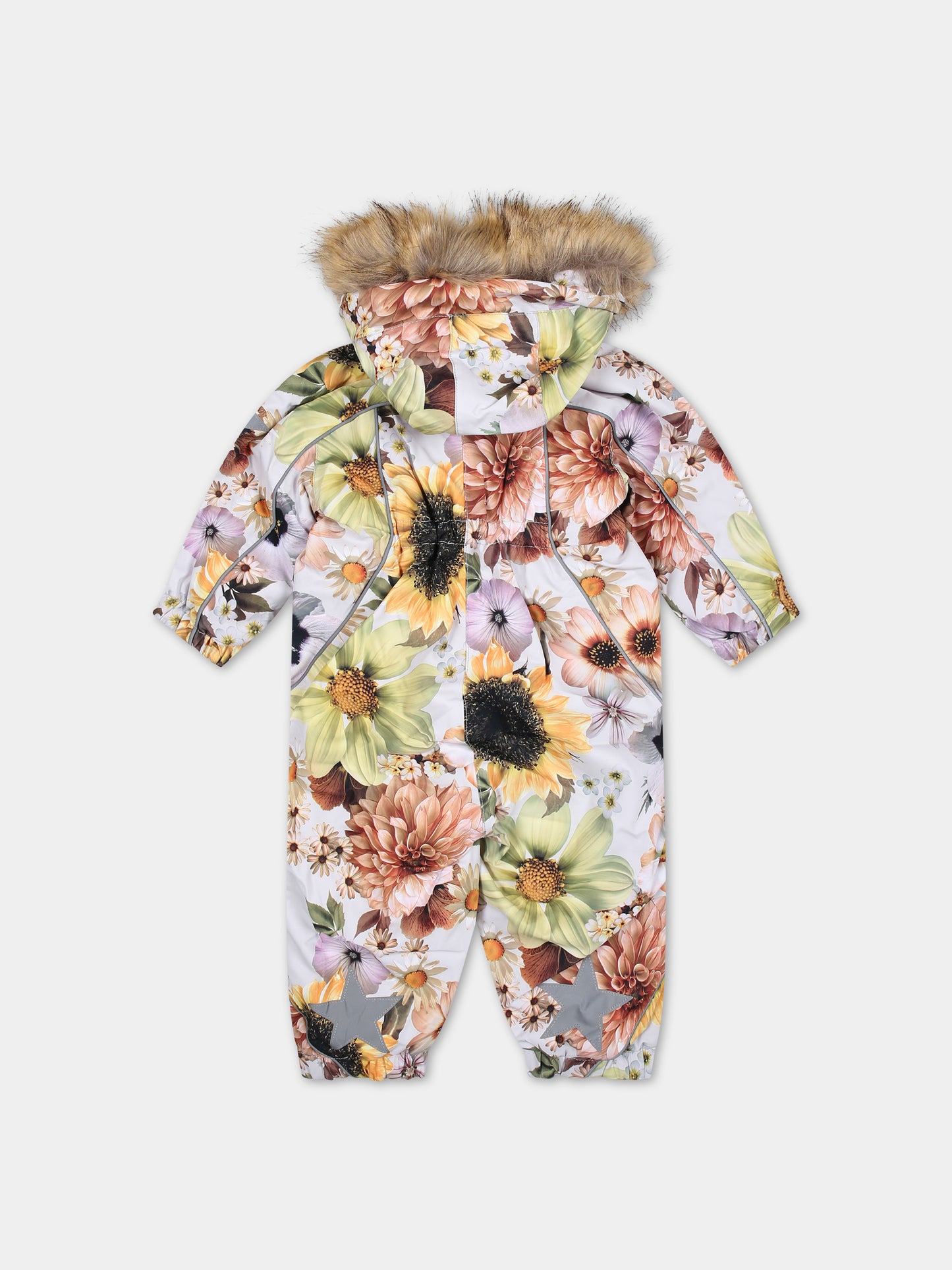 Tuta da neve multicolor per bambina con stampa e logo,Molo,5W23N104 6855