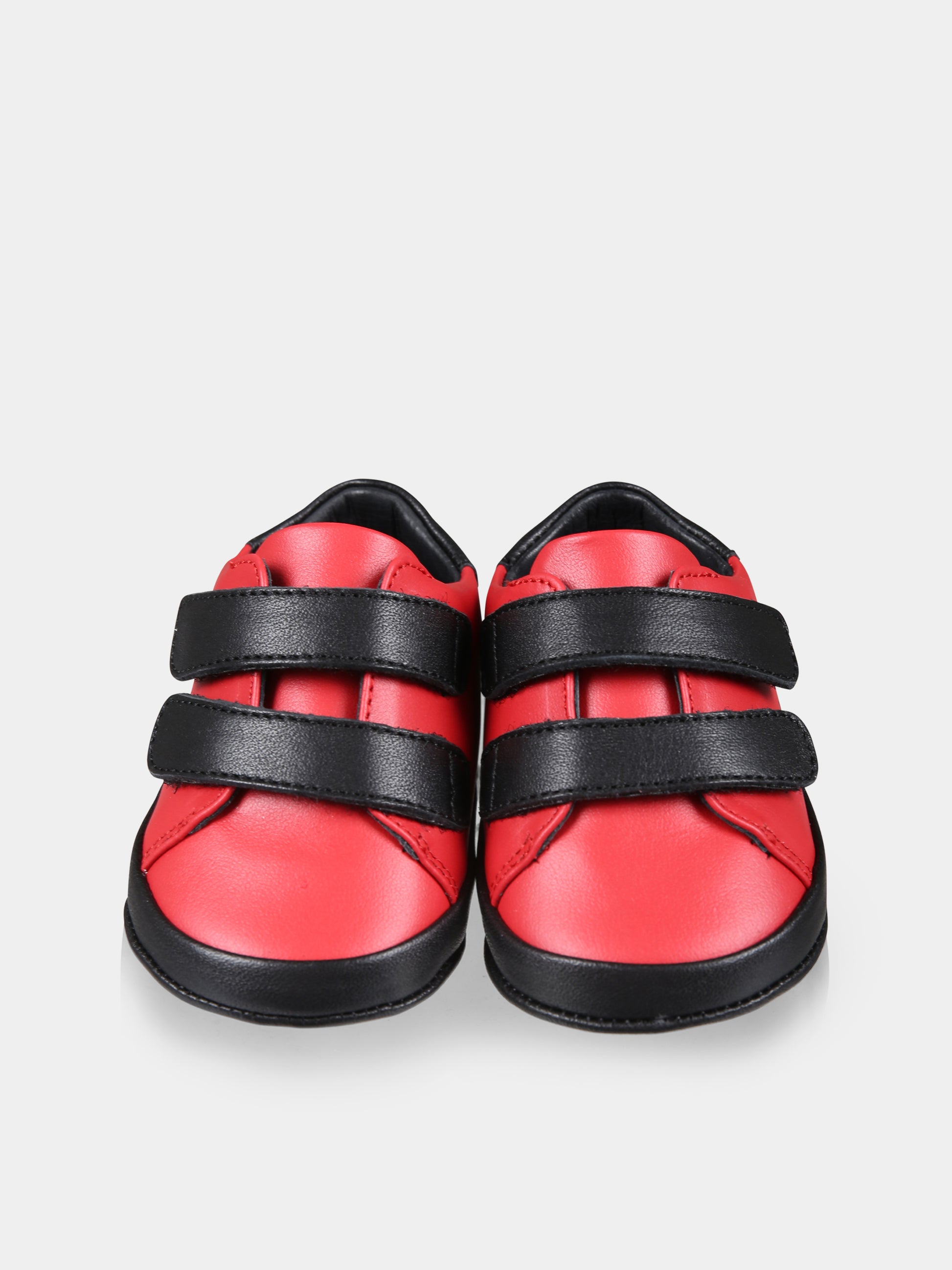 Sneakers rosse per neonato con logo,Balmain Kids,BV0546 Y0051 414NE