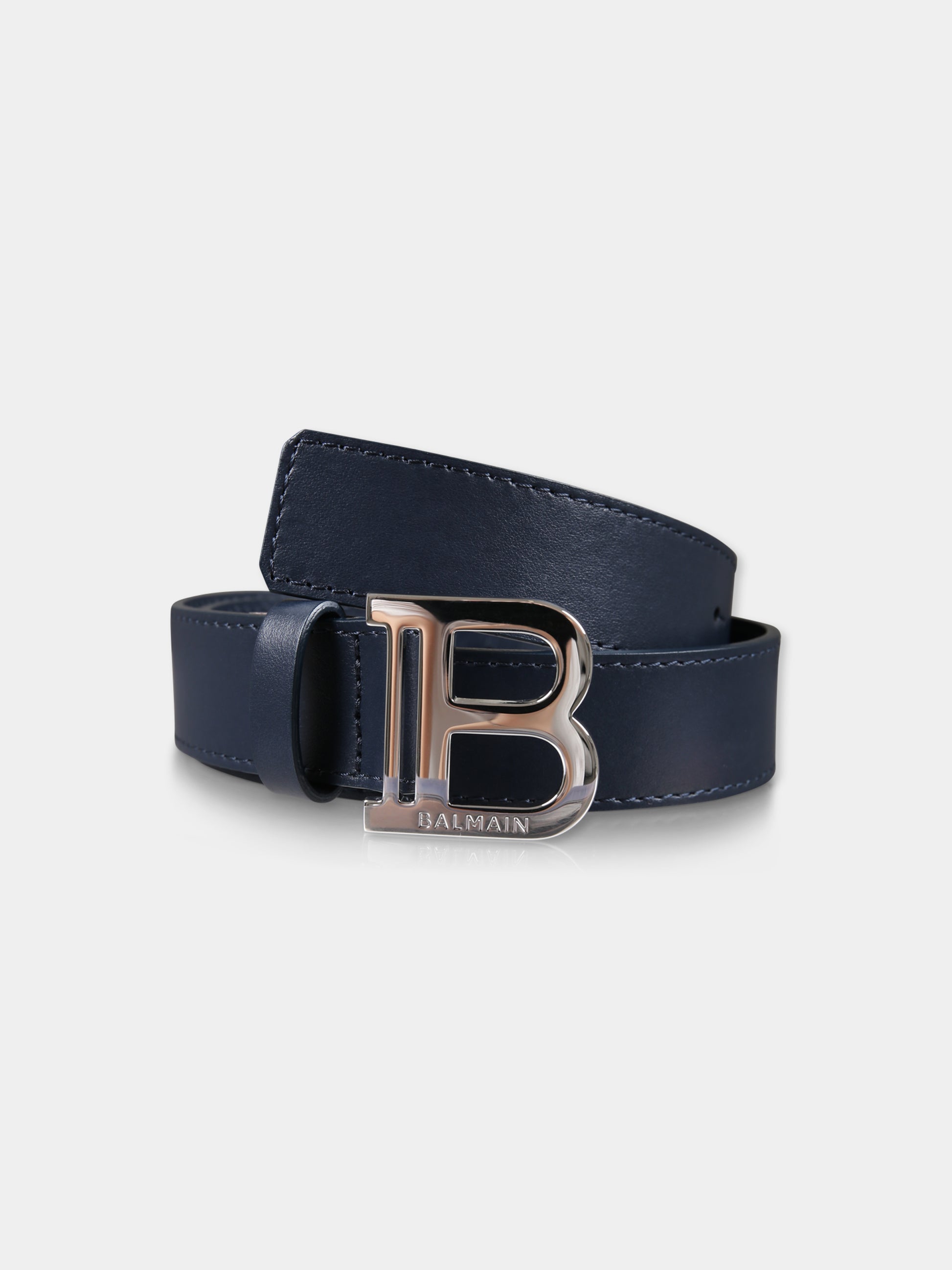 Cintura blu per bambini con logo,Balmain Kids,BV0P41 Z1371 649