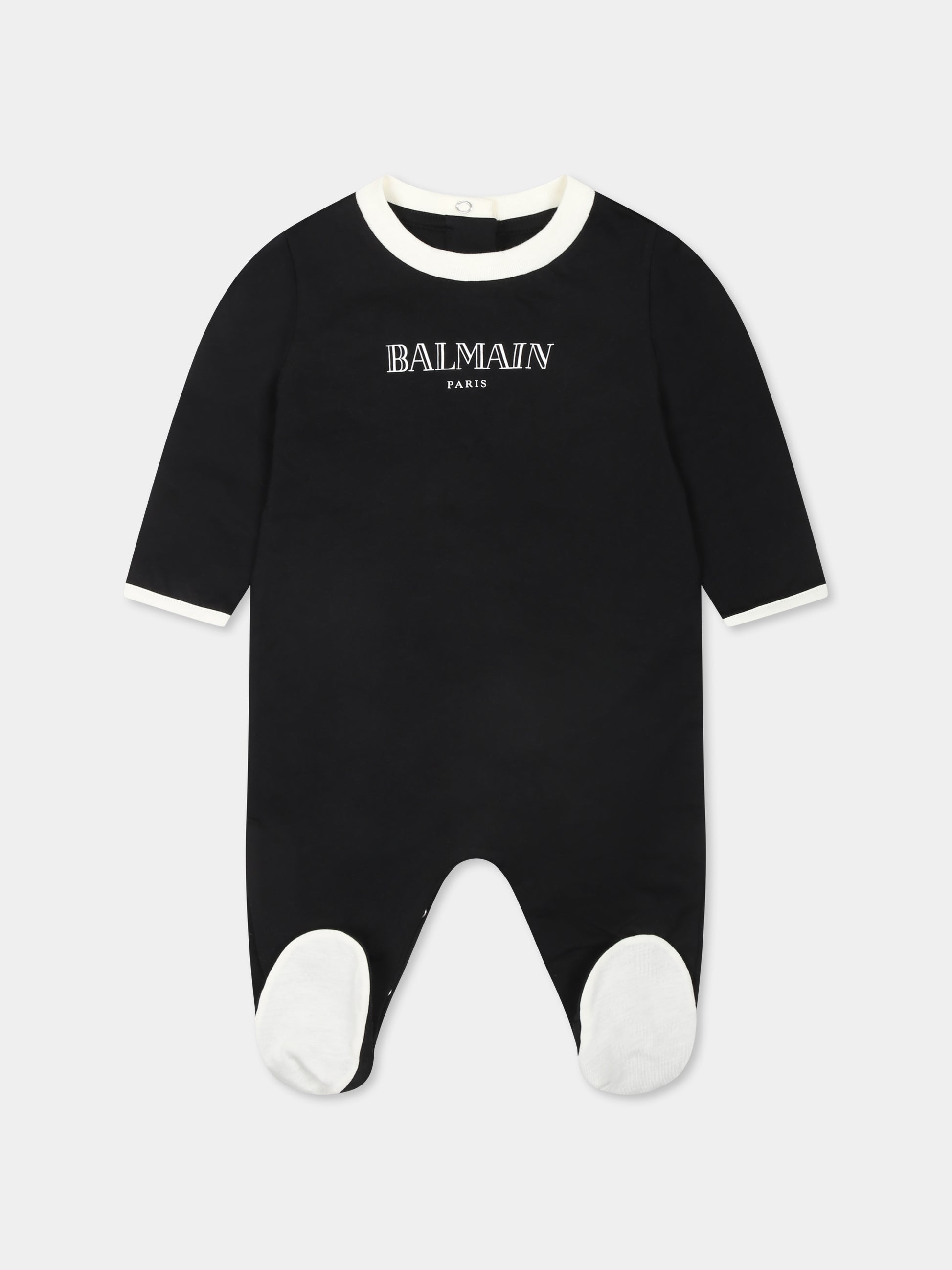 Set tutina nero per neonati con logo,Balmain Kids,BVB54A Z0082 102NE