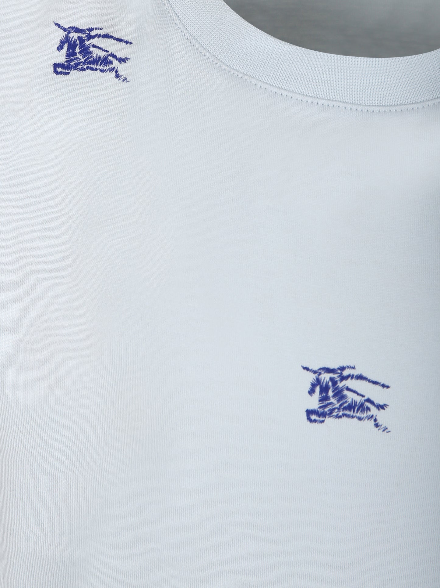 T-shirt celeste per bambino con cavaliere equestre,Burberry Kids,8093201 A3149