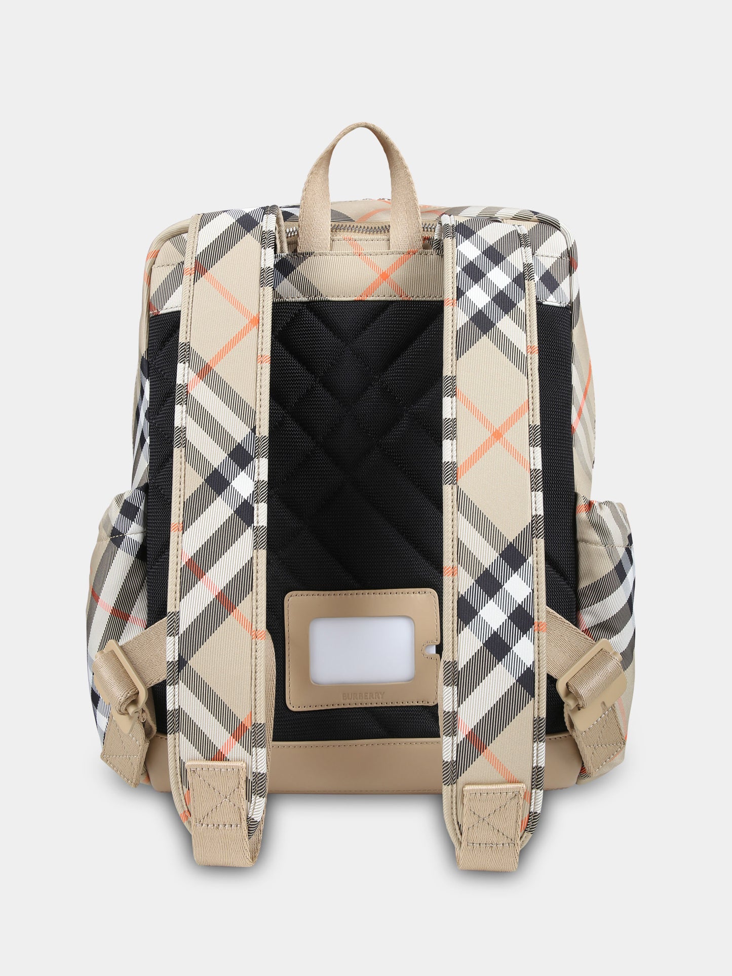 Zaino beige per bambini con check vintage,Burberry Kids,8089846 B9368