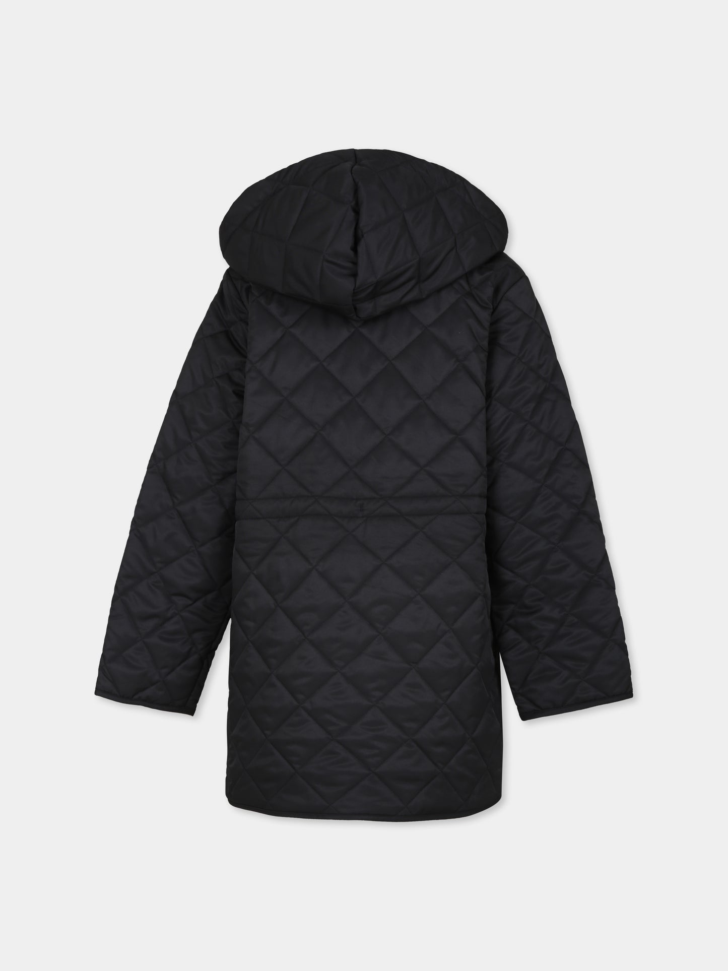 Piumino nero per bambini con check vinatge,Burberry Kids,8092531 A1189