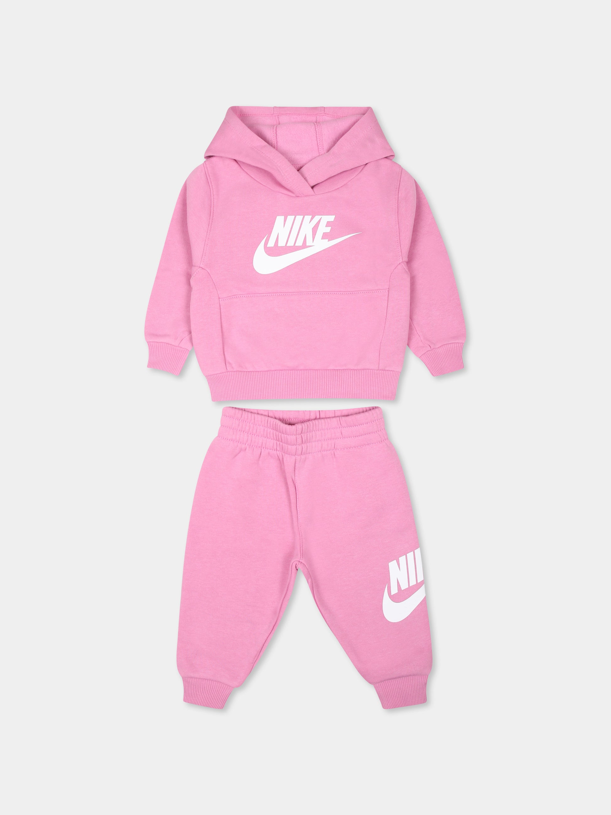 Completo rosa per neonata con logo,Nike,66L135 ACG