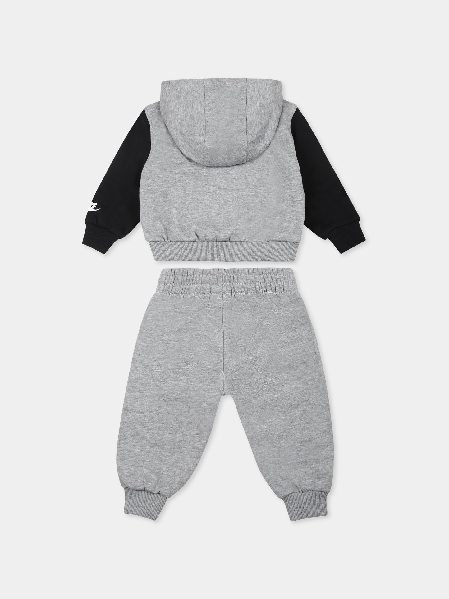 Completo grigio per neonato con smile e logo,Nike,66M279 042