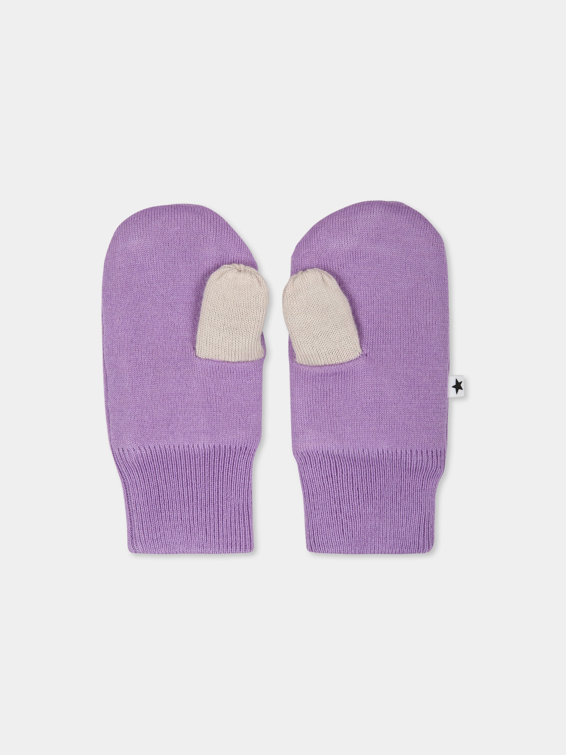 Guanti viola Snowfall per bambina con stelle,Molo,7W24S103 8847