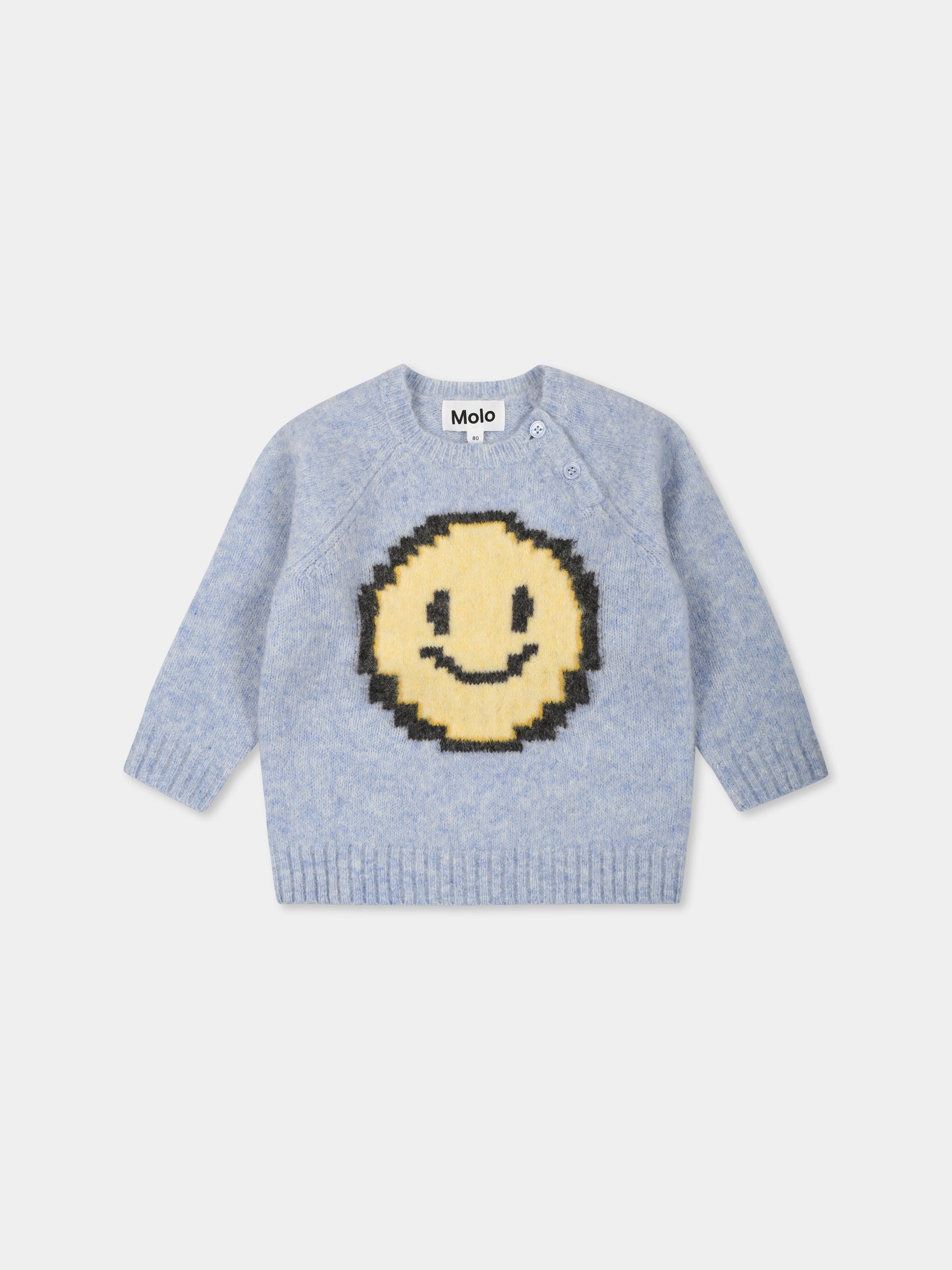 Maglione celeste Bless per neonato con smile,Molo,6W24K203 3639