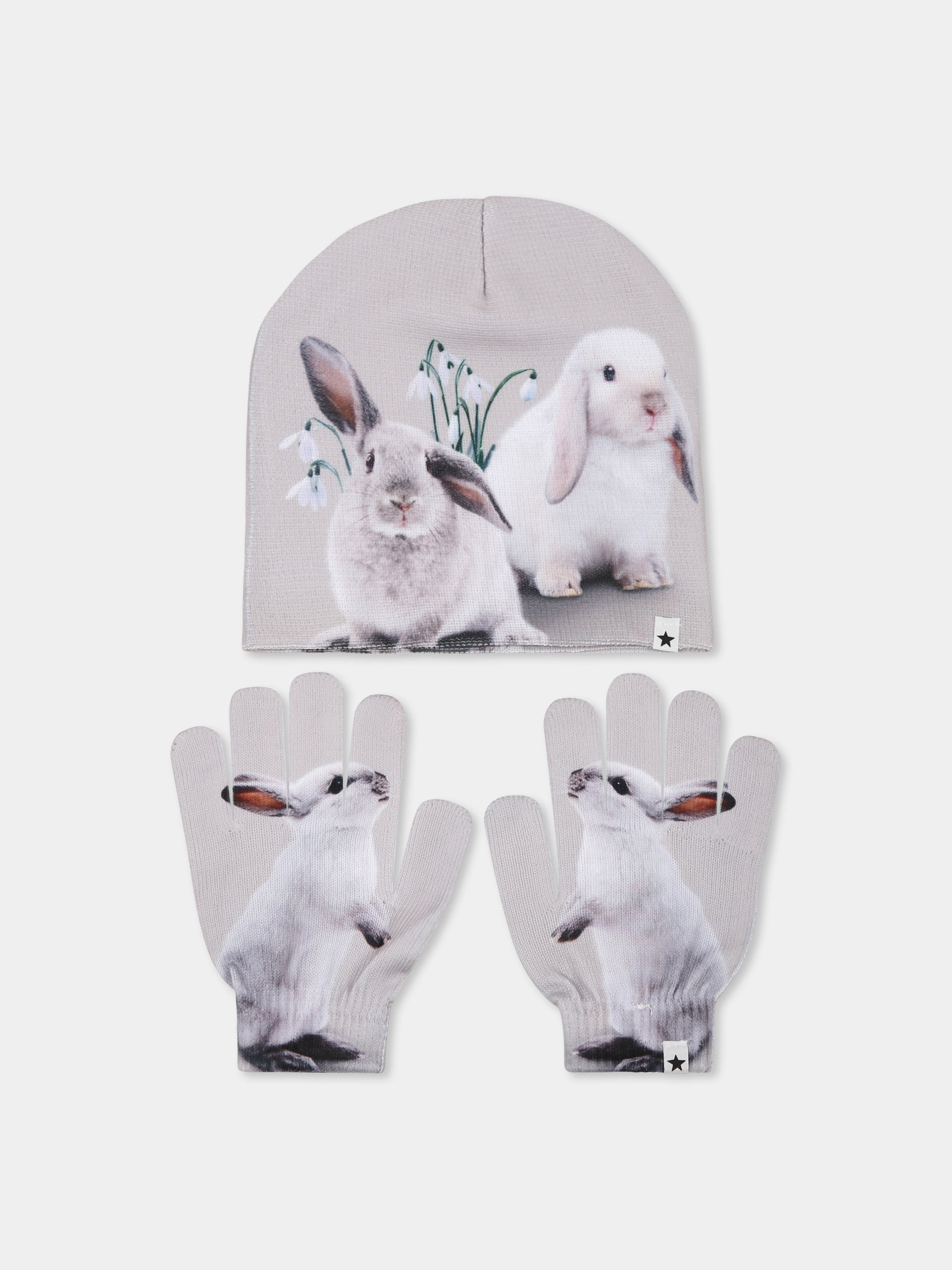 Set accessori beige Kaya per bambina con stampa conigli,Molo,7W24S901 9191