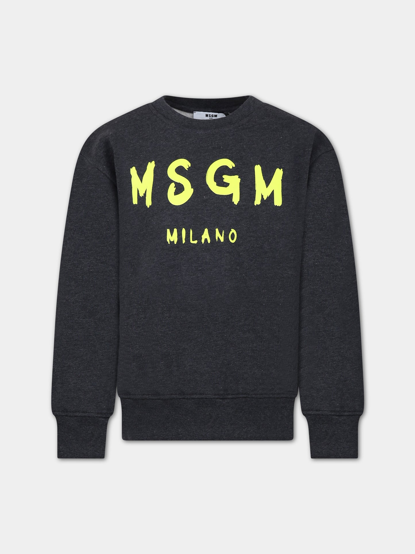 Felpa grigia per bambini con logo,Msgm Kids,F3MSJUSW023 104