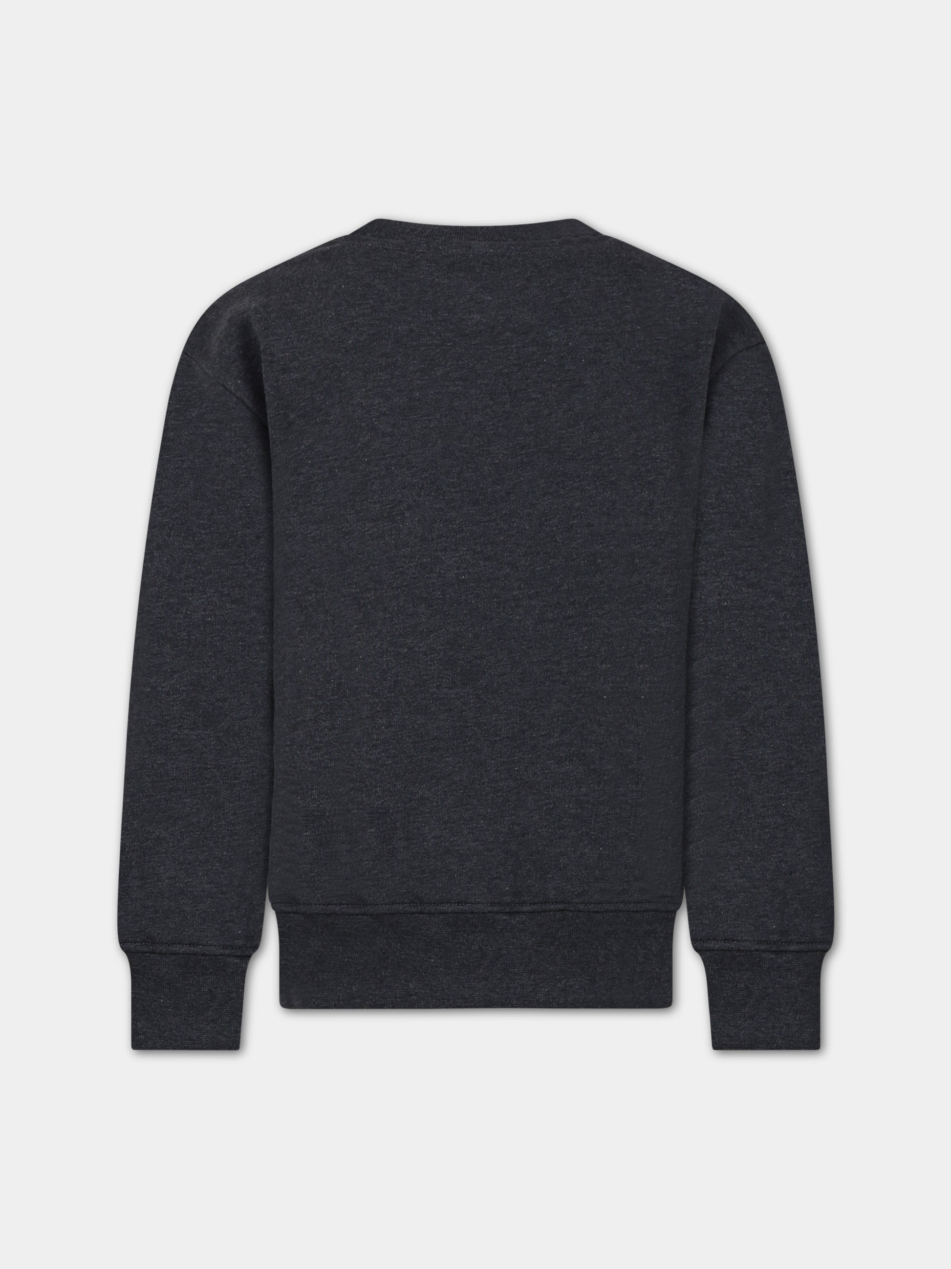 Felpa grigia per bambini con logo,Msgm Kids,F3MSJUSW023 104