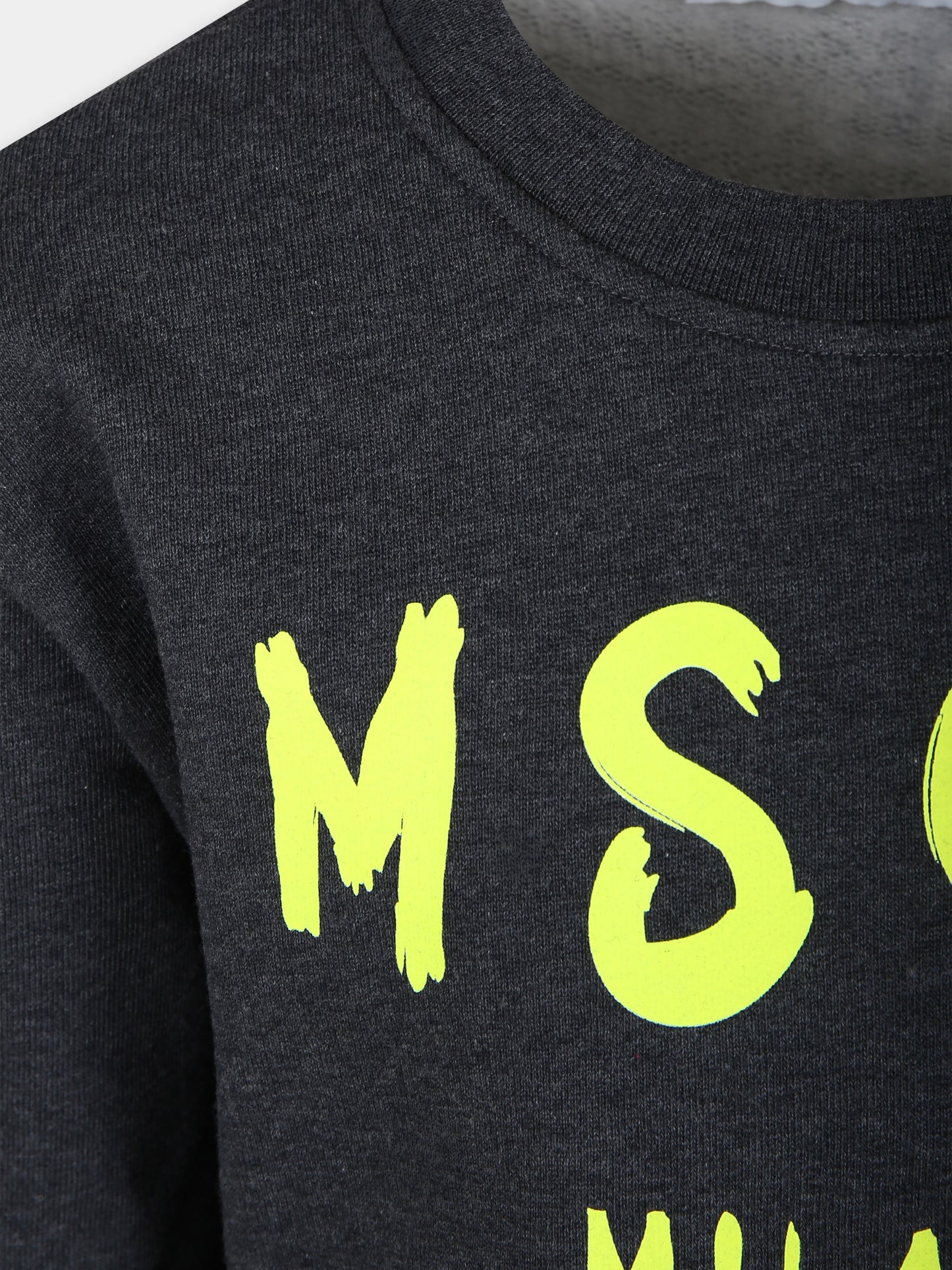 Felpa grigia per bambini con logo,Msgm Kids,F3MSJUSW023 104