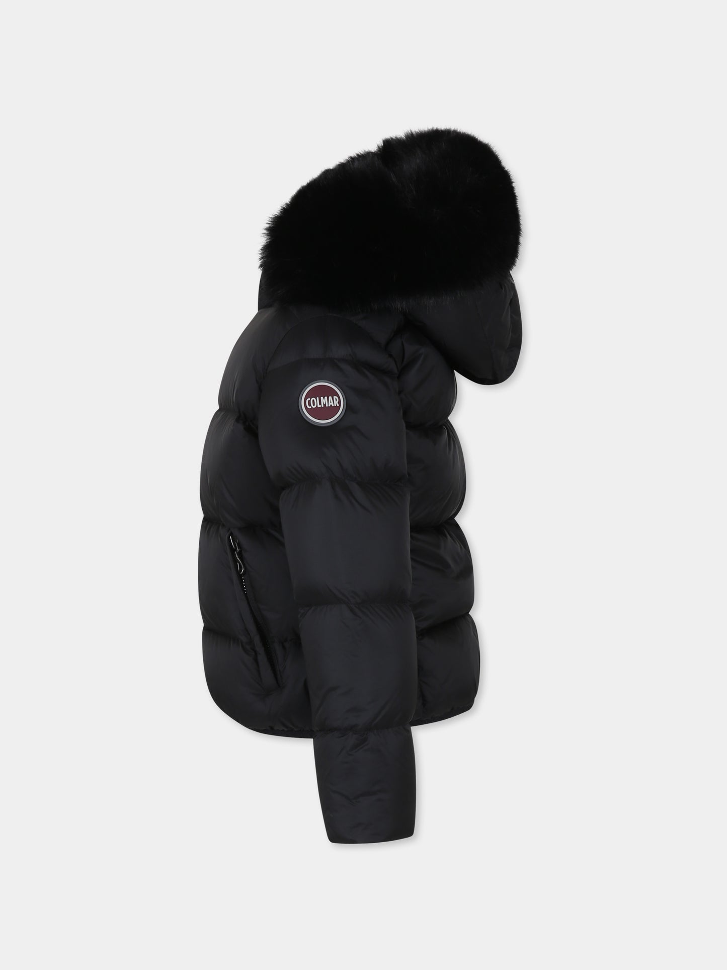 Piumino nero per bambina con logo,Colmar Originals Kids,3406E 2YO 99