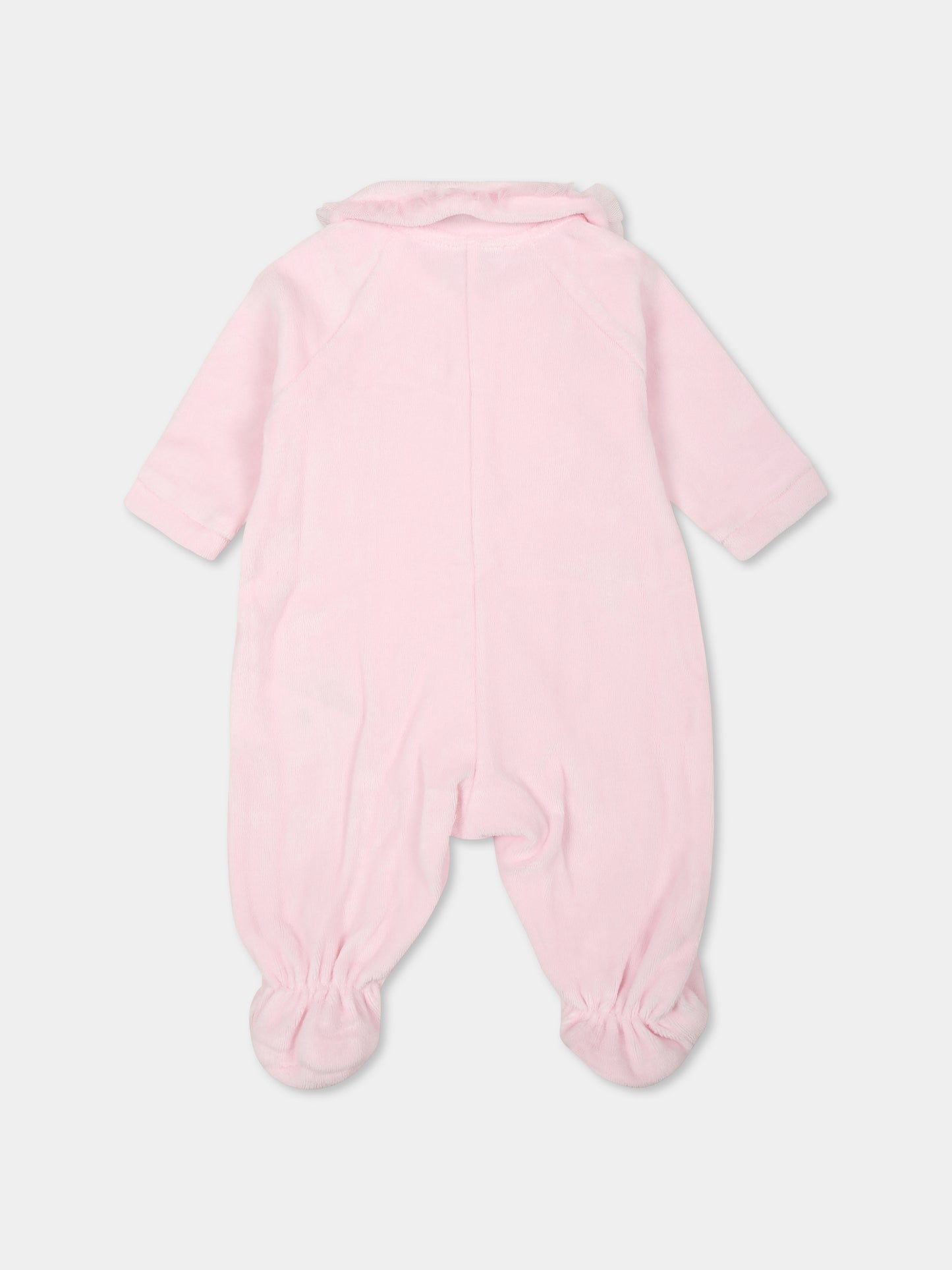 Tutina rosa per neonata con logo,Monnalisa,35D203 4012 0091