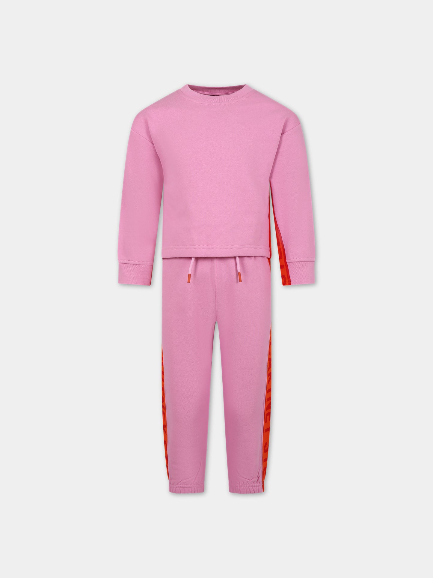 Completo rosa per bambina con logo,Stella Mccartney Kids,TT3B20 Z0409 546