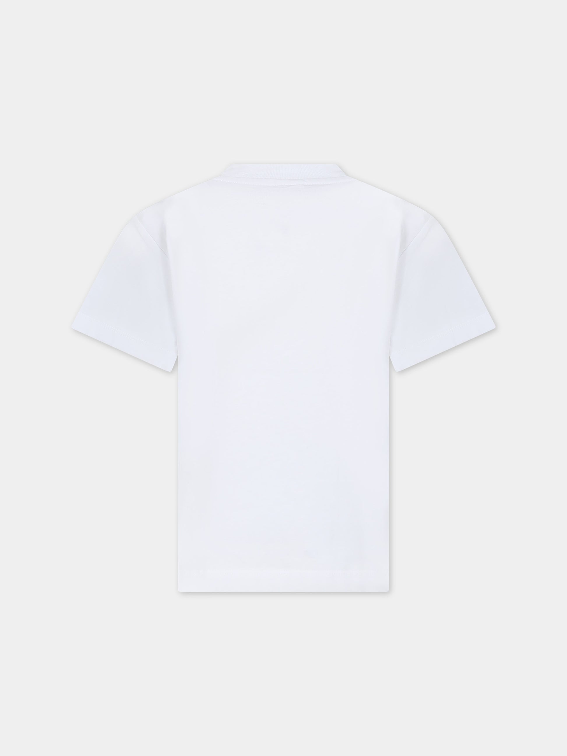 T-shirt bianca per bambini con logo multicolor,Stella Mccartney Kids,TT8S31 Z0434 100