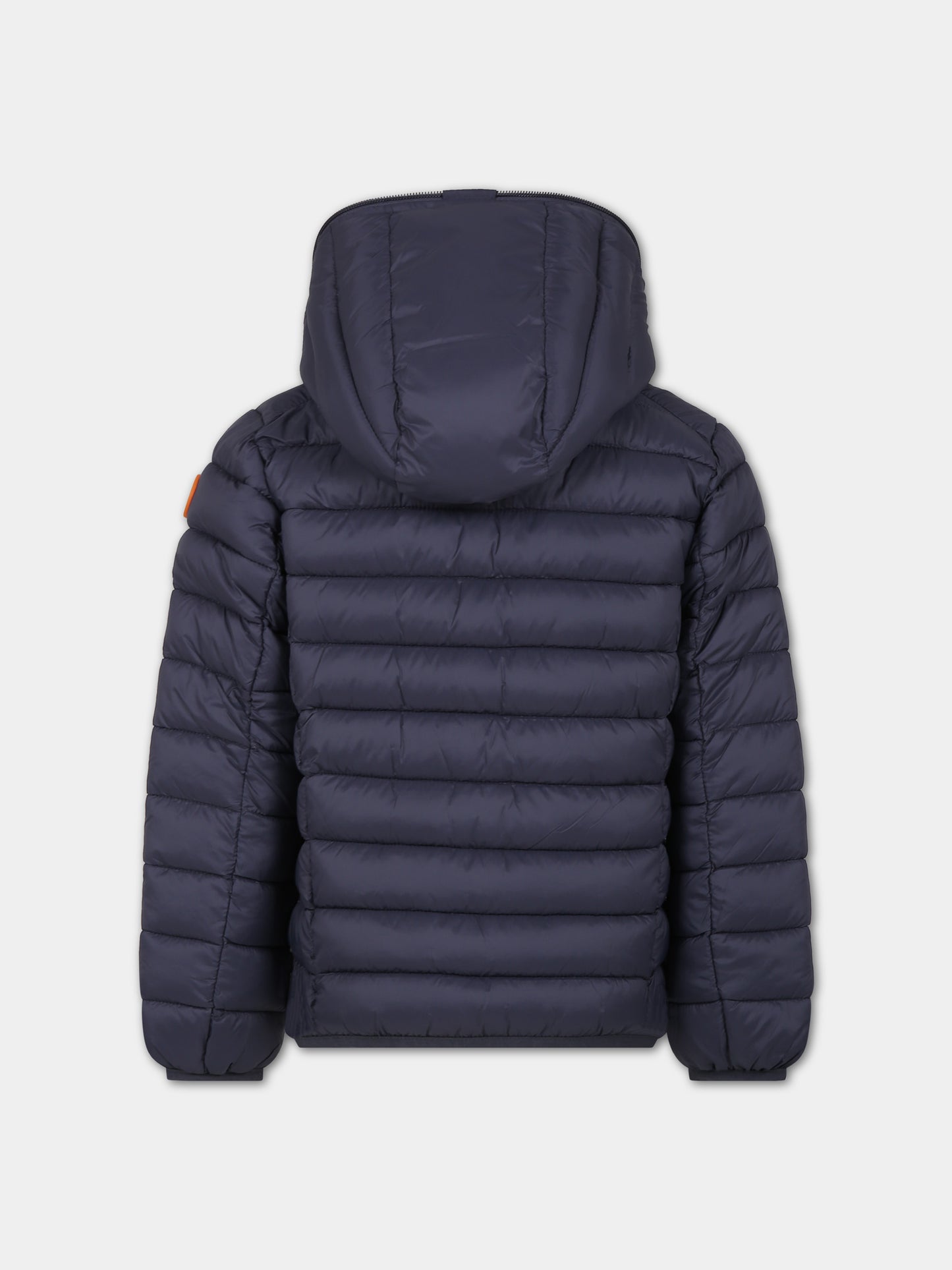 Piumino blu per bambino con logo,Save The Duck Kids,J30650B GIGA17 10017