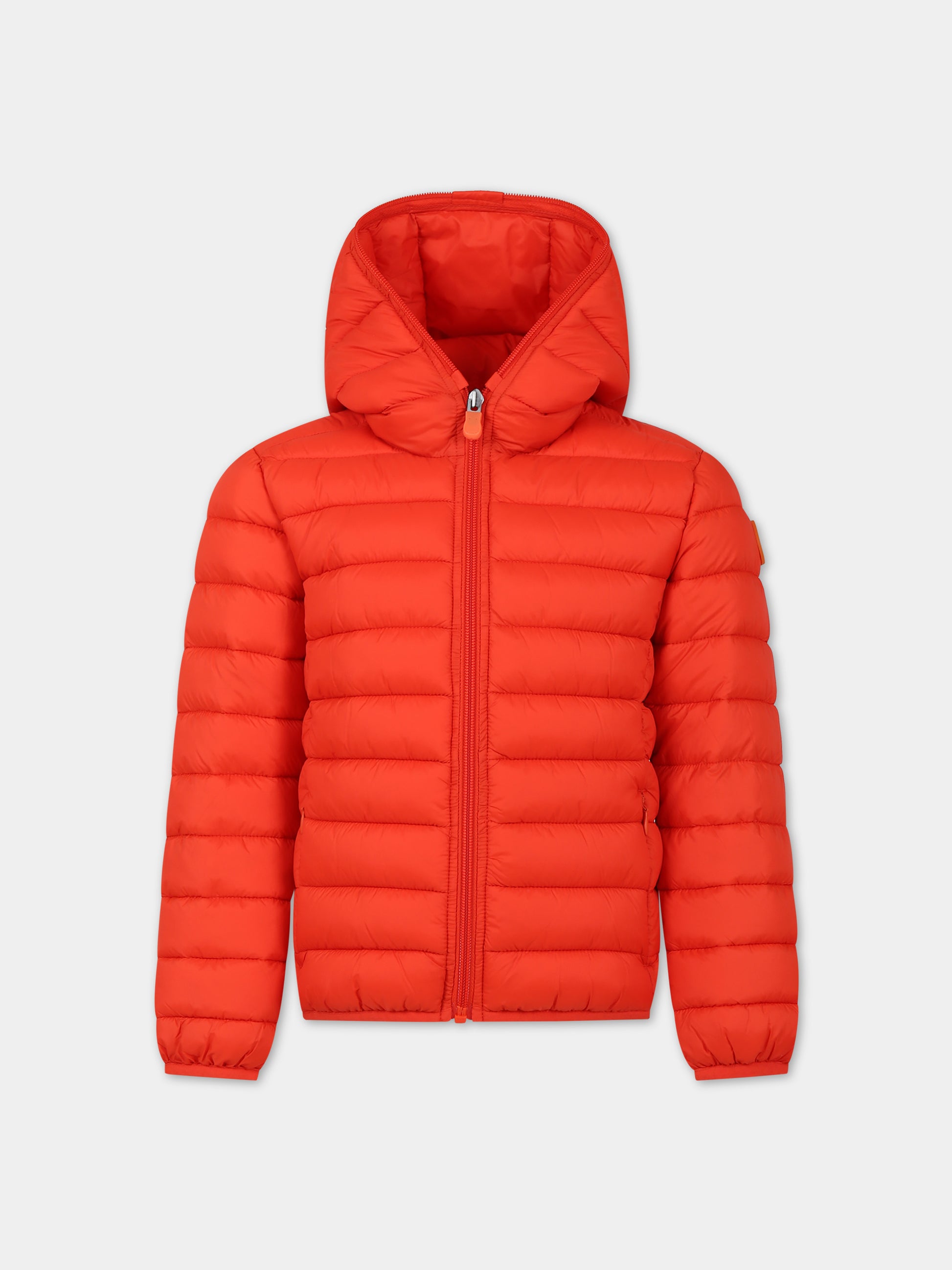 Piumino Dony rosso per bambino con logo,Save The Duck Kids,J30650B GIGA17 70036