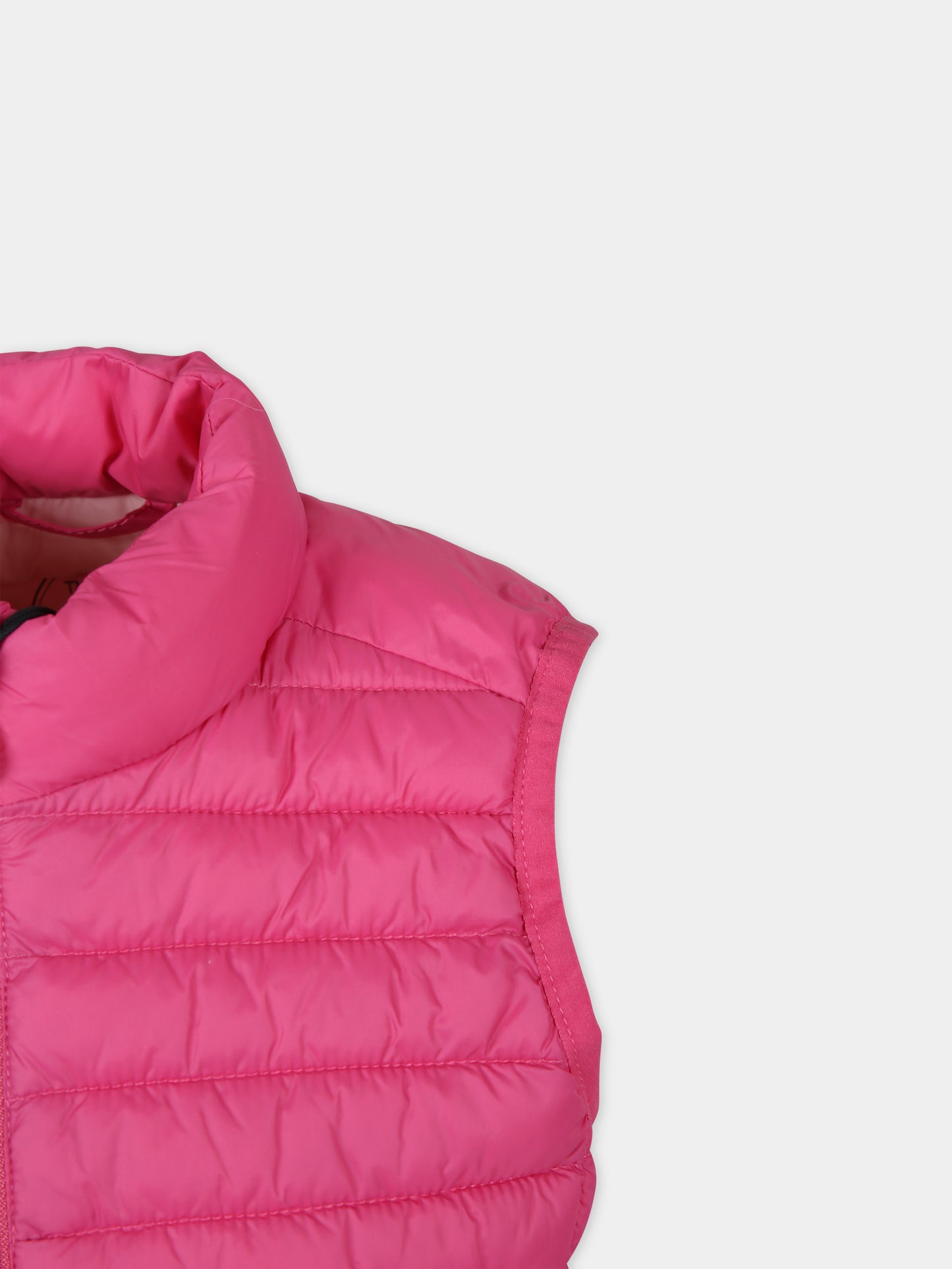 Gilet Dolin rosa per bambina con logo iconico,Save The Duck Kids,J82430X GIGA16 80017