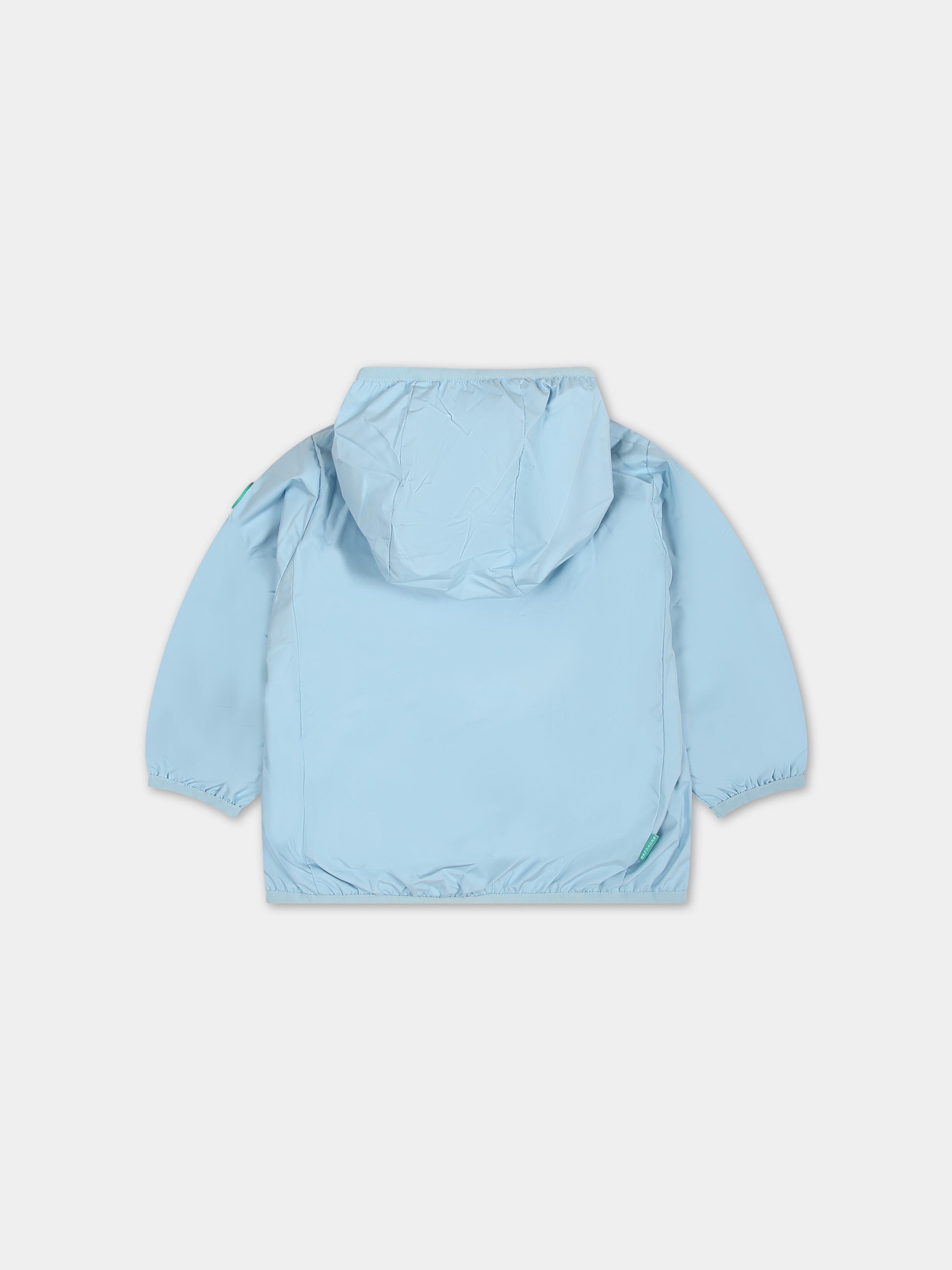 Giacca a vento celeste per neonato con logo,Save The Duck Kids,I30006X WIND16 90036