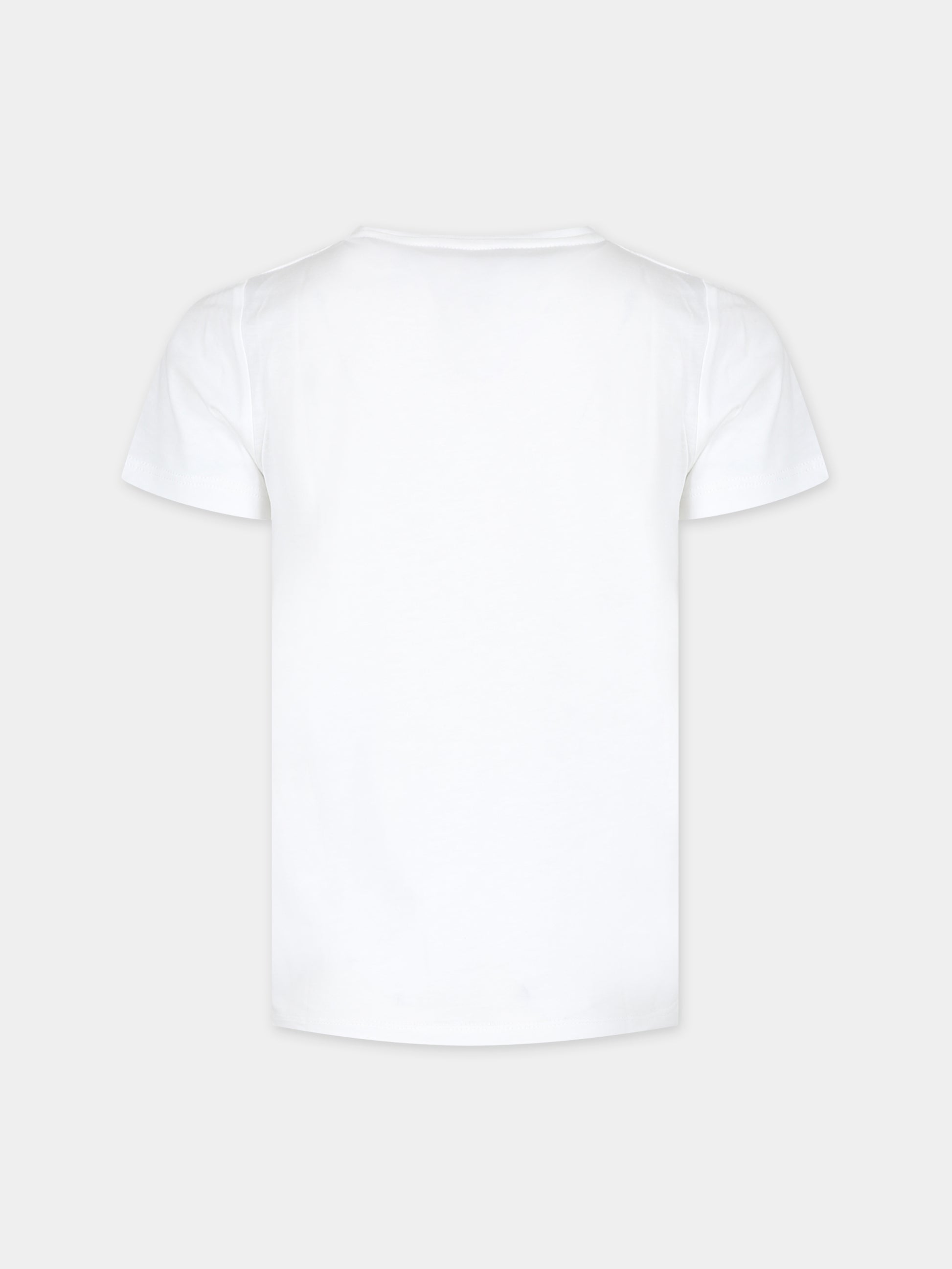 T-shirt bianca per bambini con logo Gucci 1921,Gucci Kids,547559 XJGJC 9214