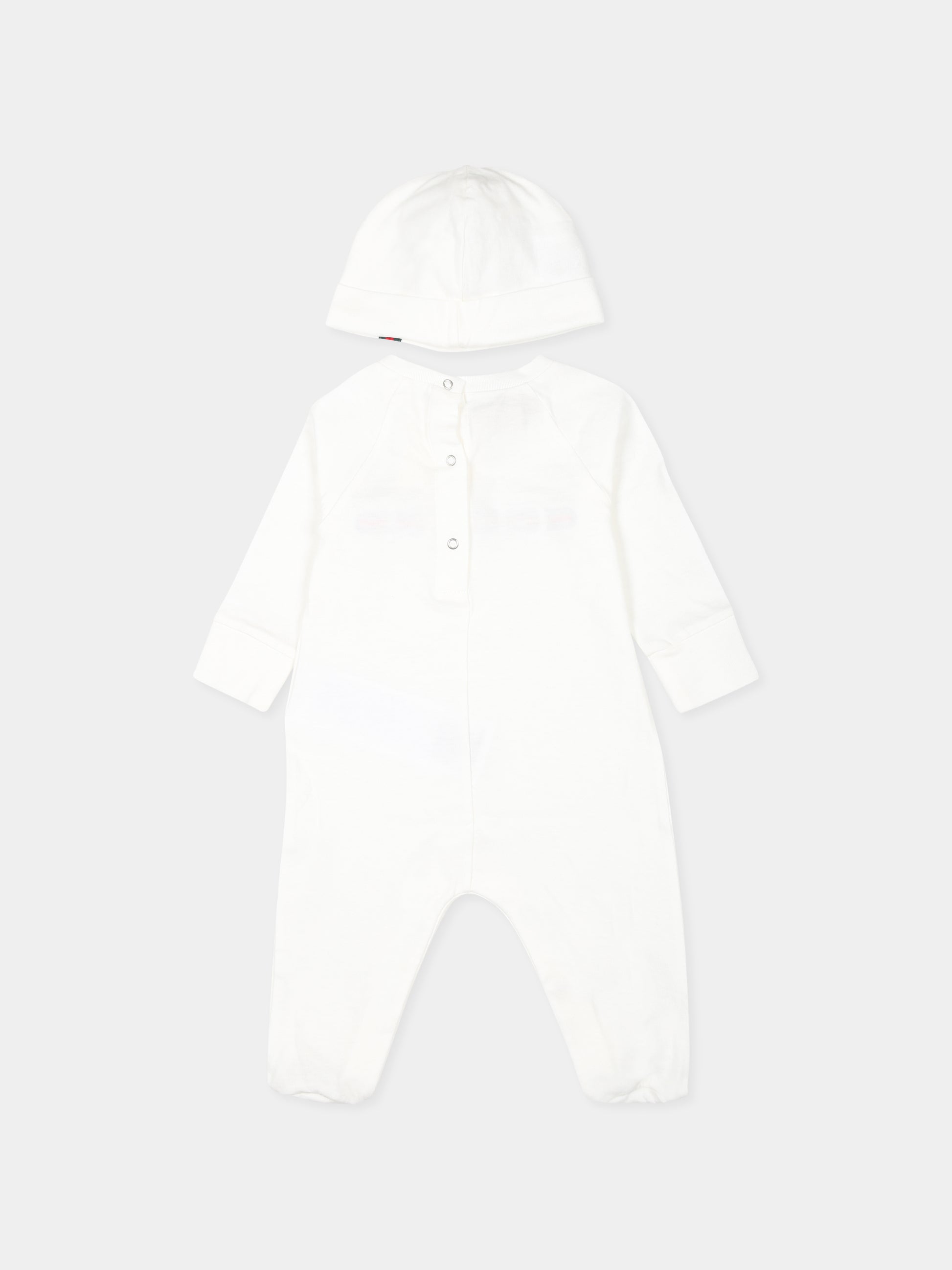Set tutina bianco per neonati con logo,Gucci Kids,793521 XJGPI 9214