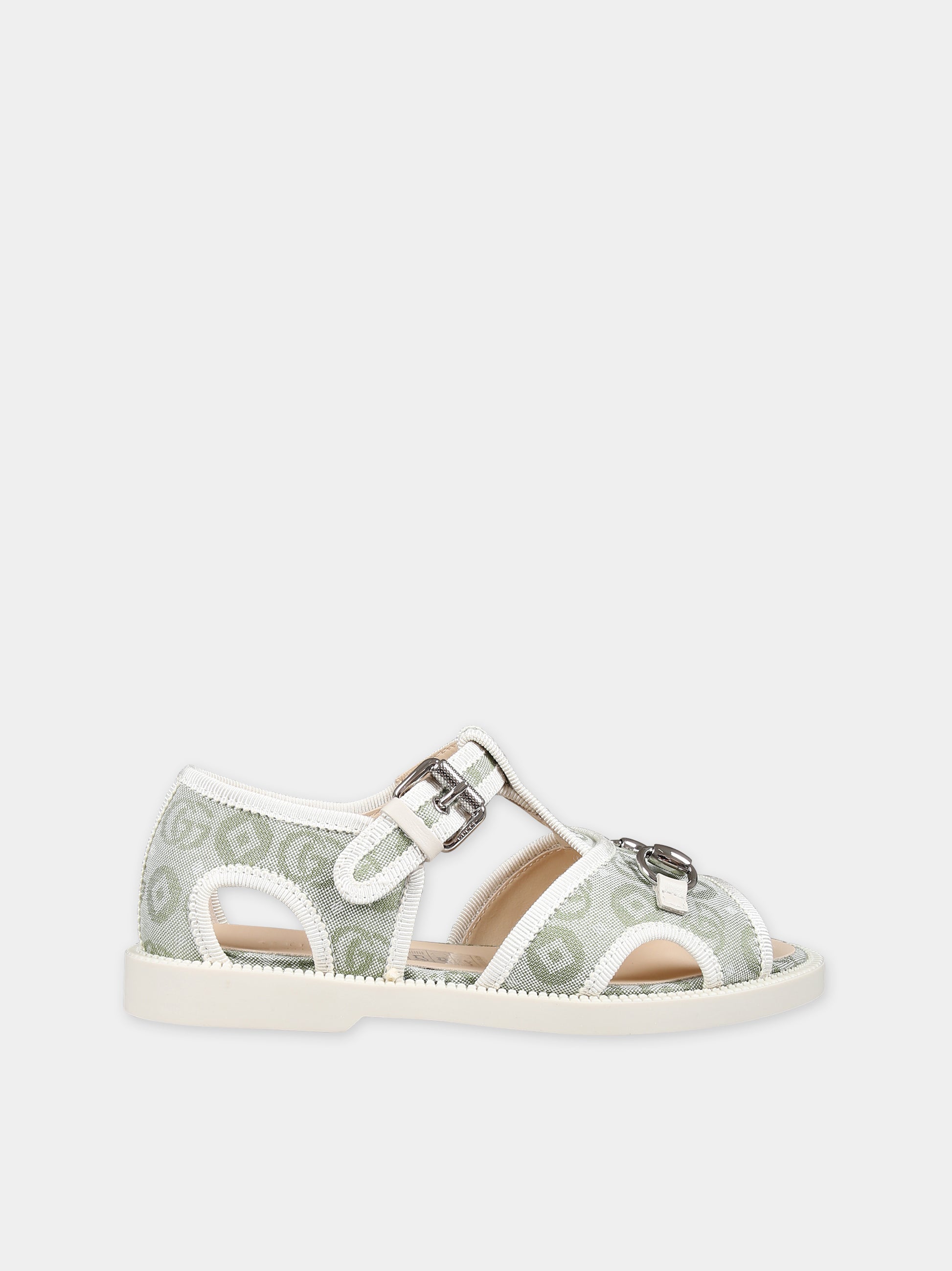 Sandali verdi per bambini con Morsetto,Gucci Kids,772394 HAAGU 1941