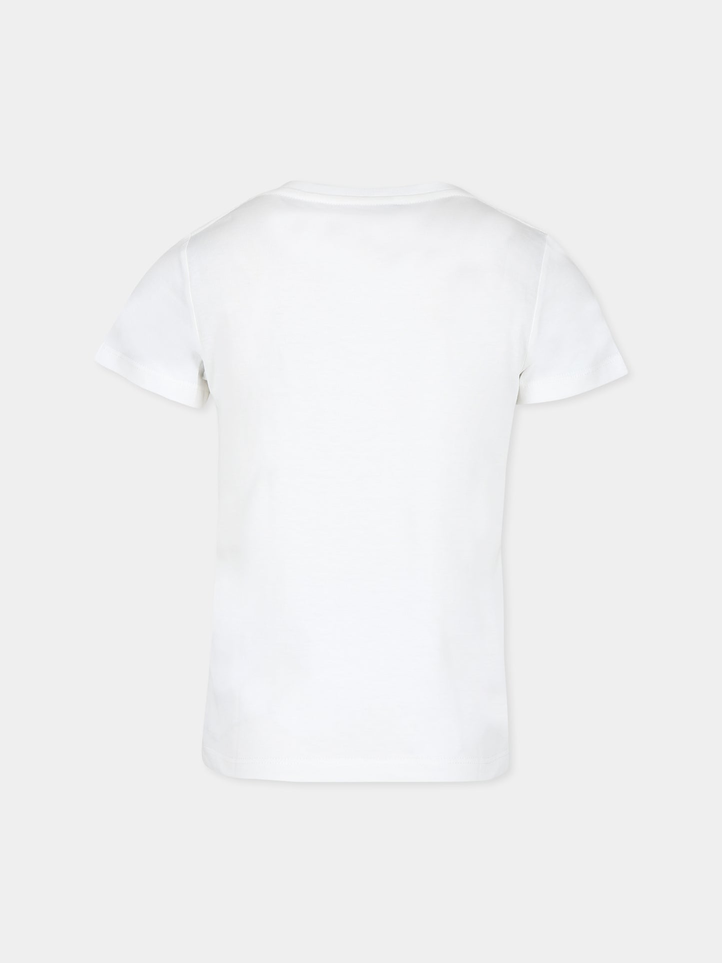 T-shirt bianca per bambini con logo,Gucci Kids,547559 XJGN9 9214