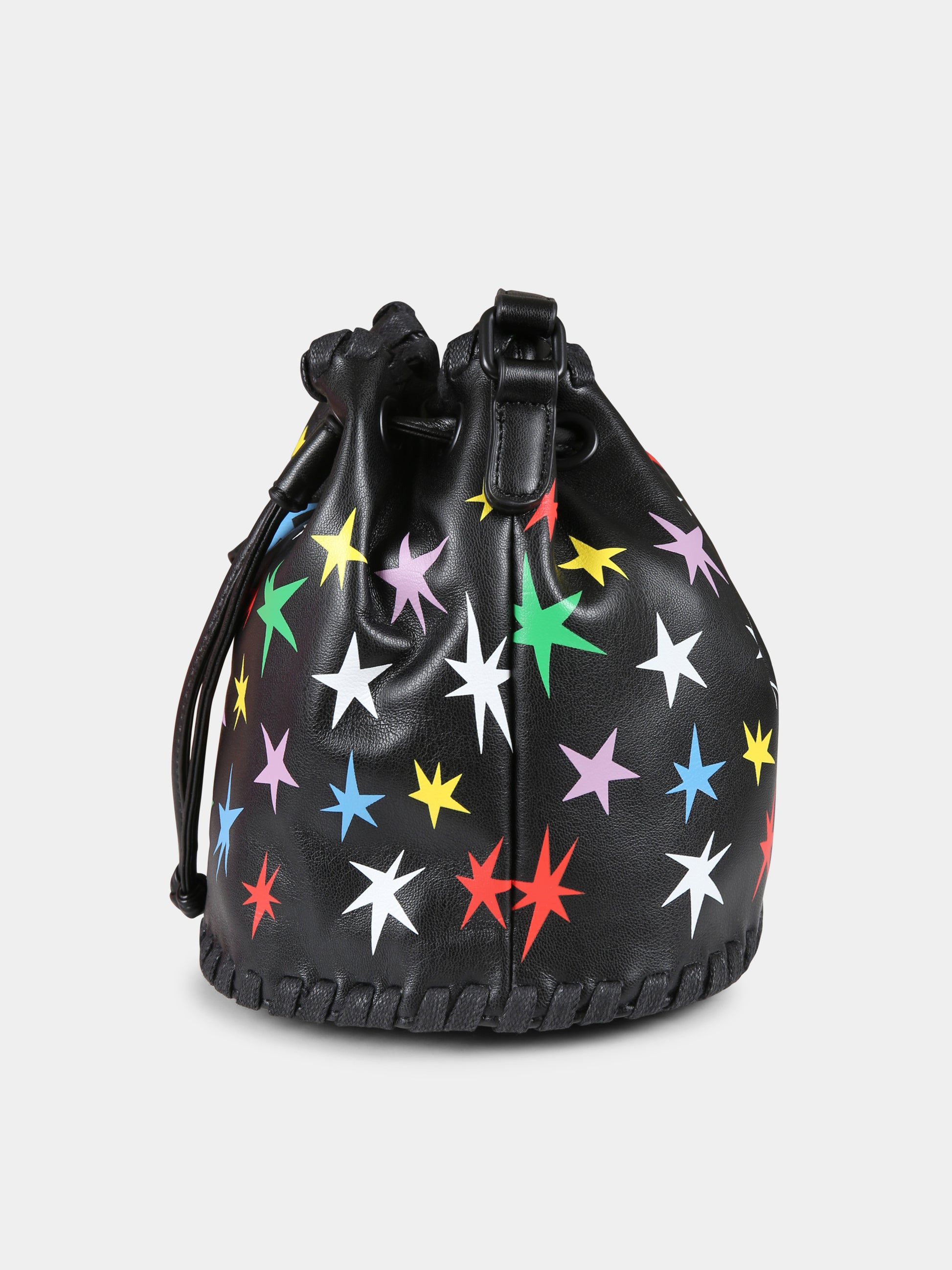 Borsa nera per bambina con stelle,Stella Mccartney Kids,TV0B88 Z2437 930MC