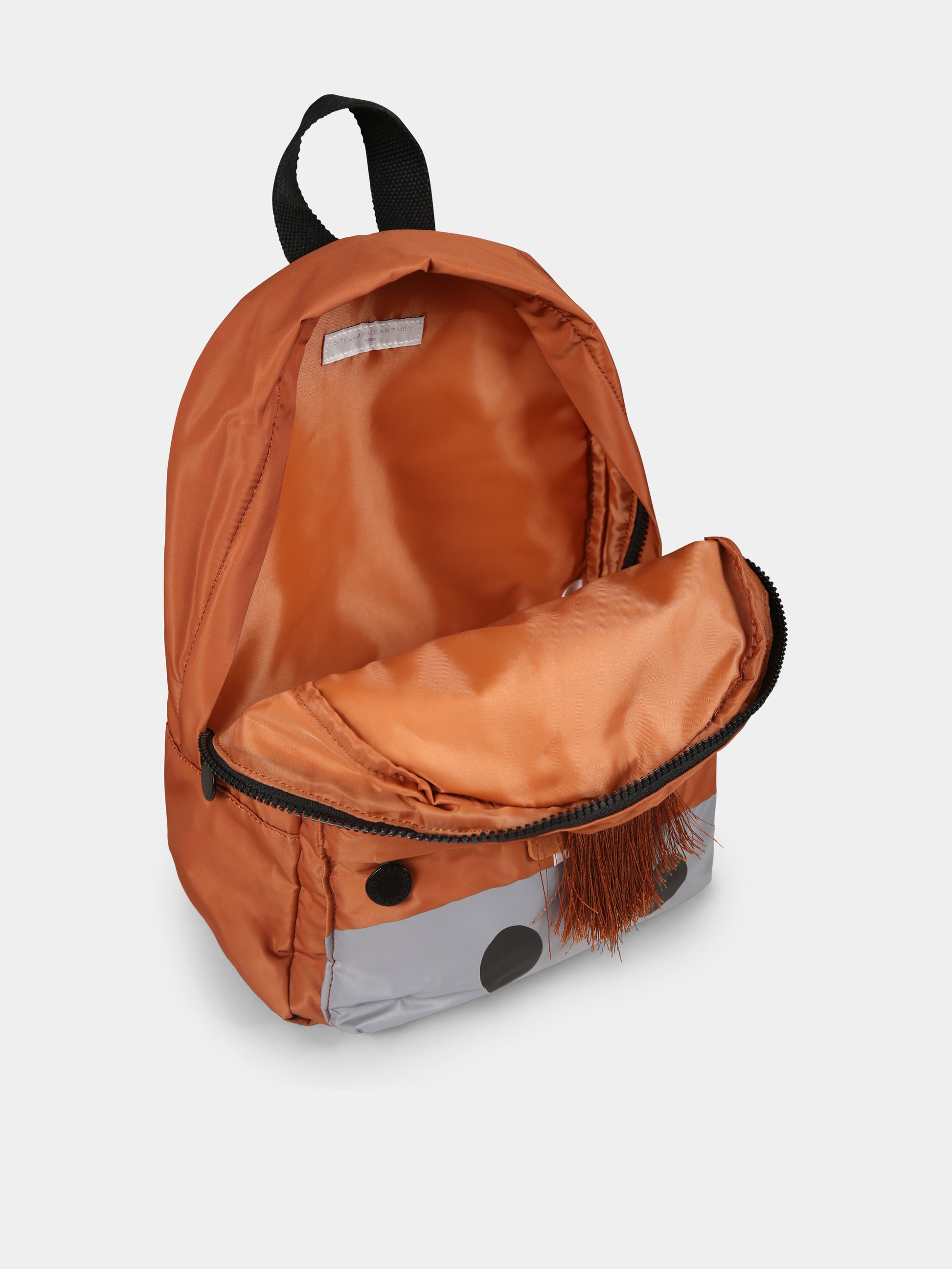 Zaino marrone per bambino con stampa cavallo,Stella Mccartney Kids,TV0Q58 Z0537 317