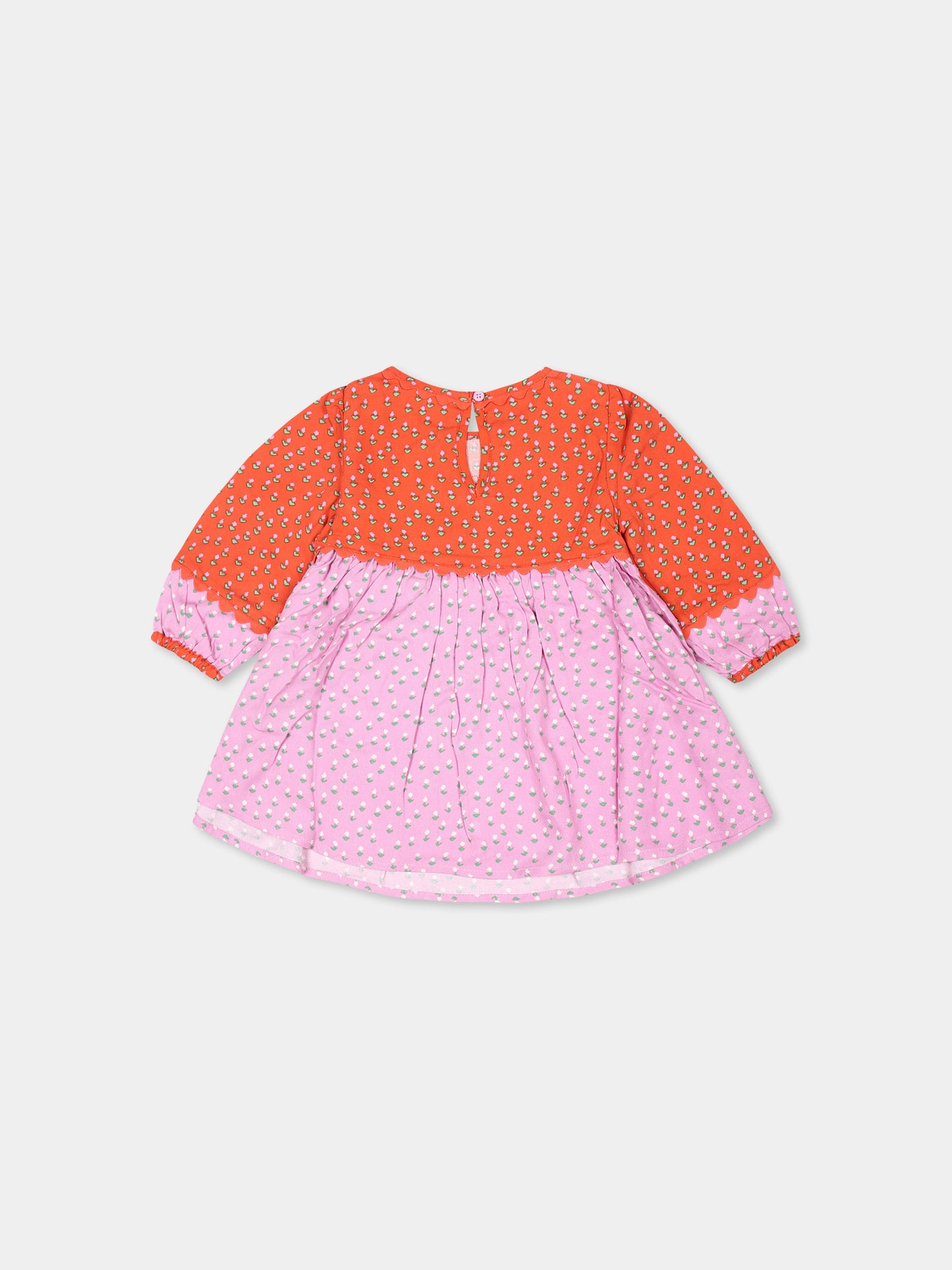 Vestito rosa per neonata con galline,Stella Mccartney Kids,TV1080 Z2086 50GMC