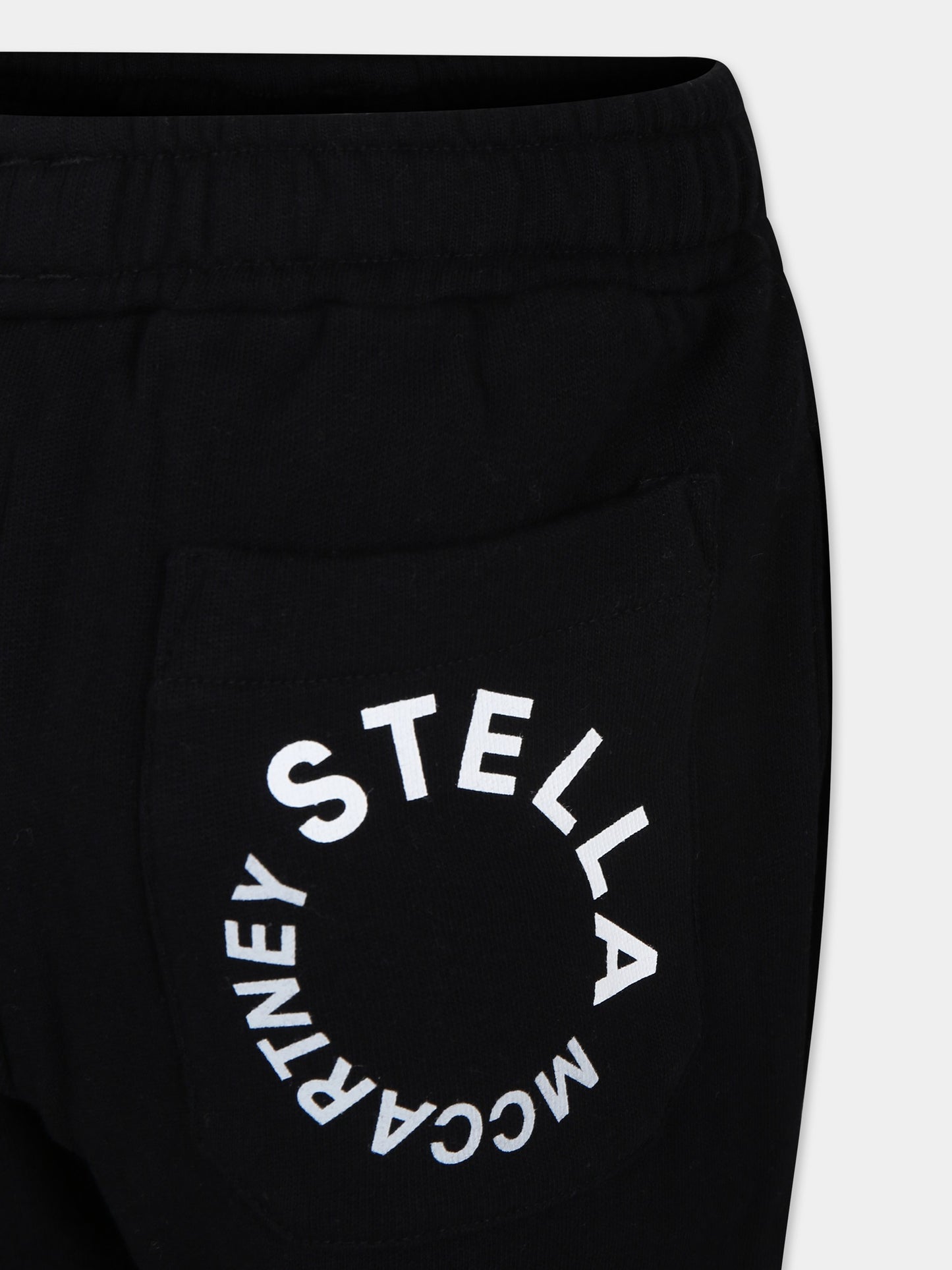 Pantaloni neri per bambini con logo,Stella Mccartney Kids,TV6P30 Z0453 930