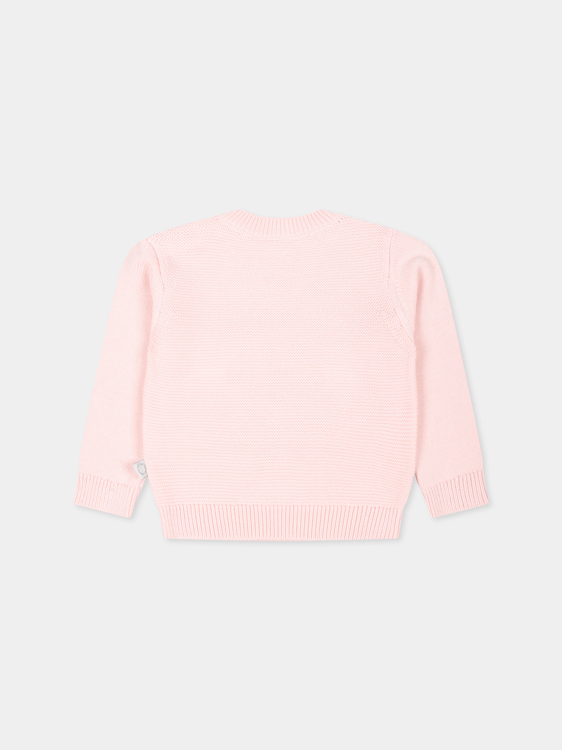 Maglione rosa per neonata con arcobaleno,Stella Mccartney Kids,TV9060 Z2423 508