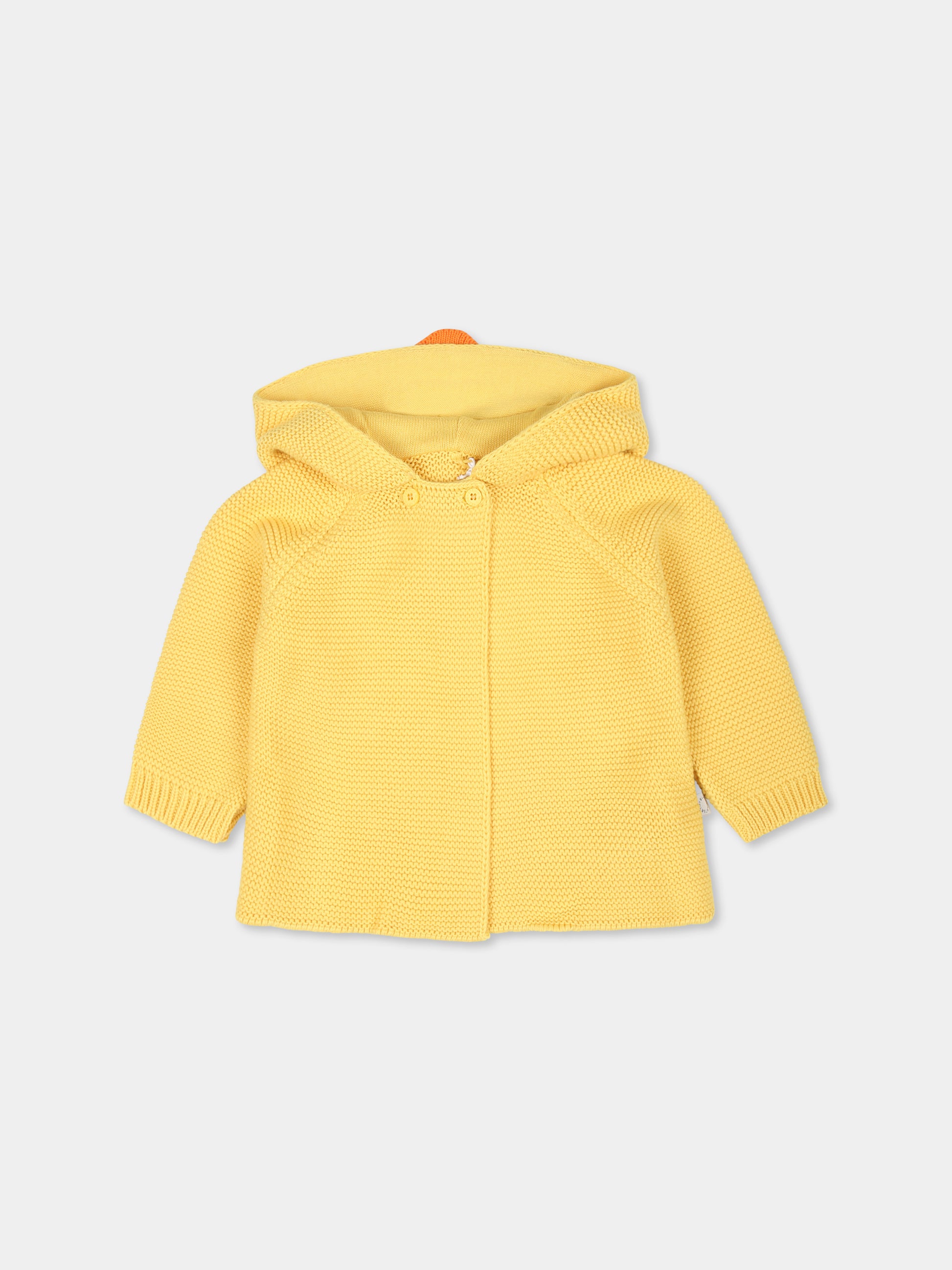 Cardigan giallo per neonato con gallo,Stella Mccartney Kids,TV9560 Z2423 226