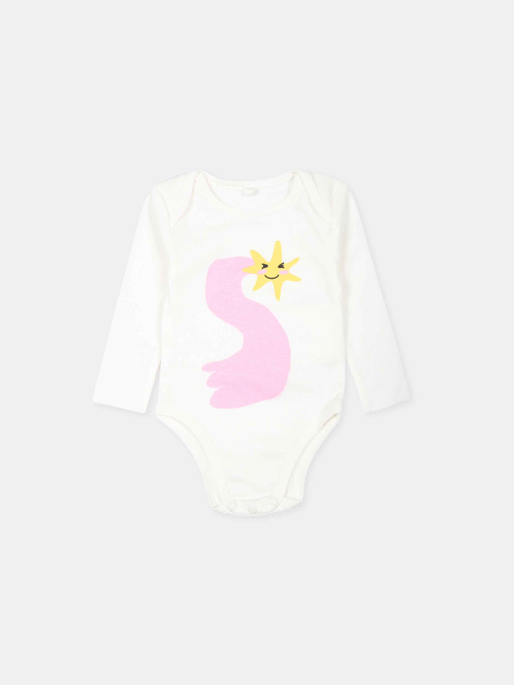 Set body avorio per neonata con stelle e logo,Stella Mccartney Kids,TVB020 Z2272 101MC